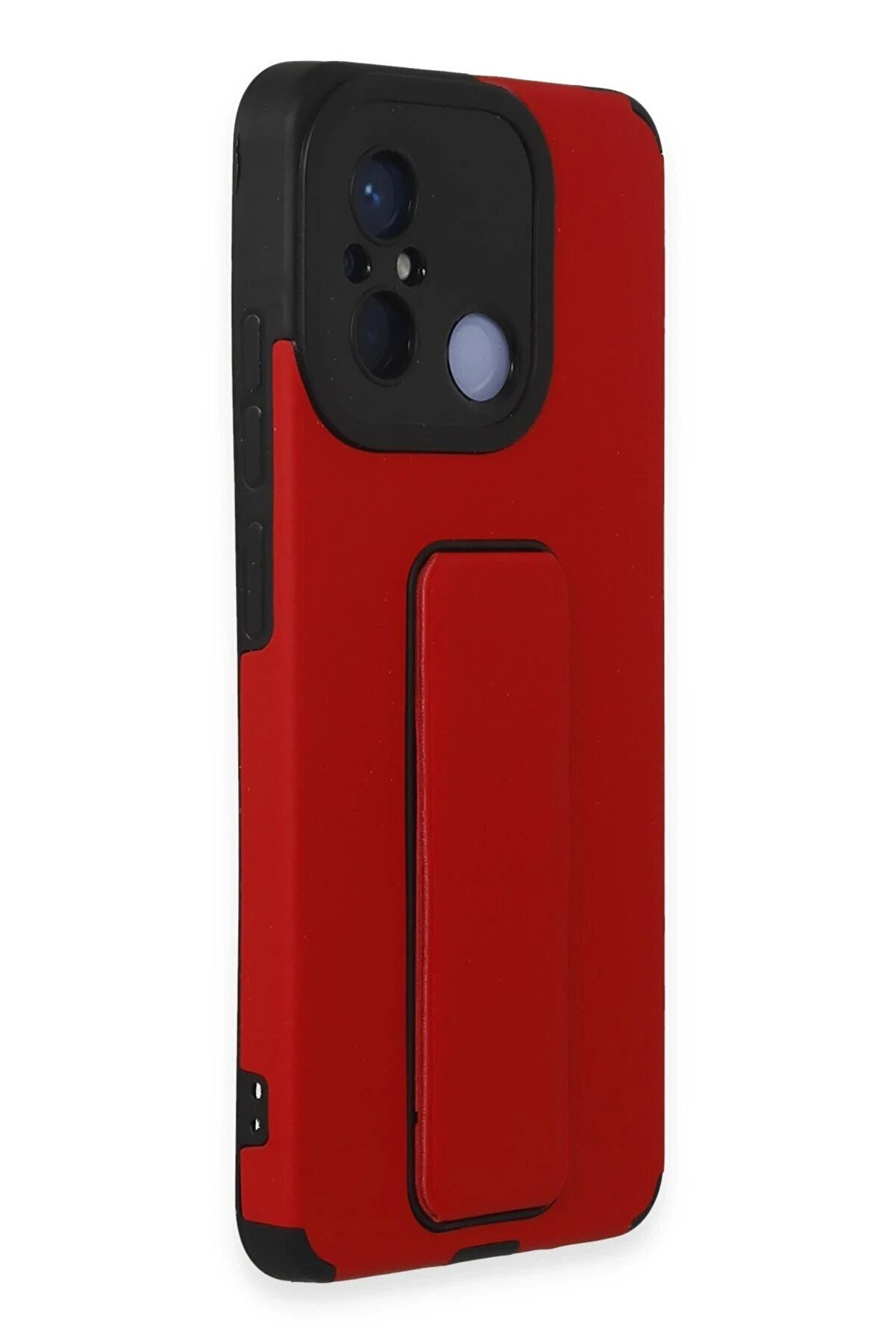 Xi̇aomi̇ Redmi̇ 12C Kılıf Mega Standlı Si̇li̇kon - Kırmızı - Dropx3234-6134