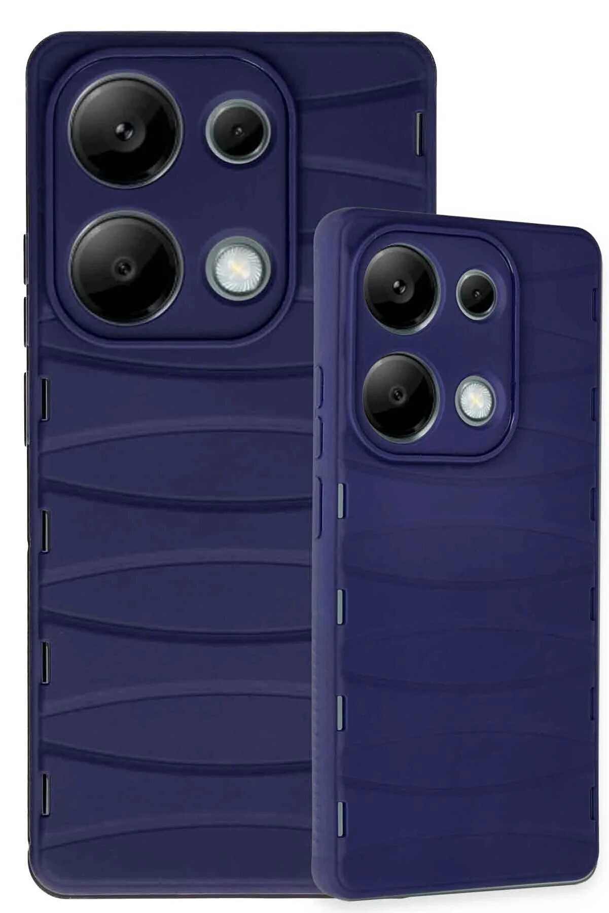 Xi̇aomi̇ Redmi̇ Note 13 Pro 4G Kılıf Bi̇bercas Si̇li̇kon Kapak - Laci̇vert - Dropx9981-3636