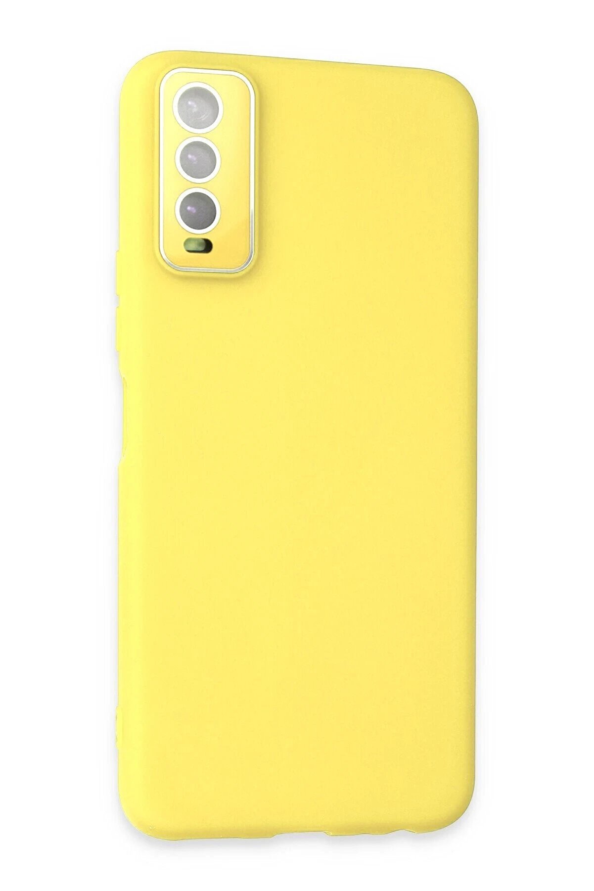 Vi̇vo Y11S Kılıf Lansman Glass Kapak - Sarı - Dropx6301-8976