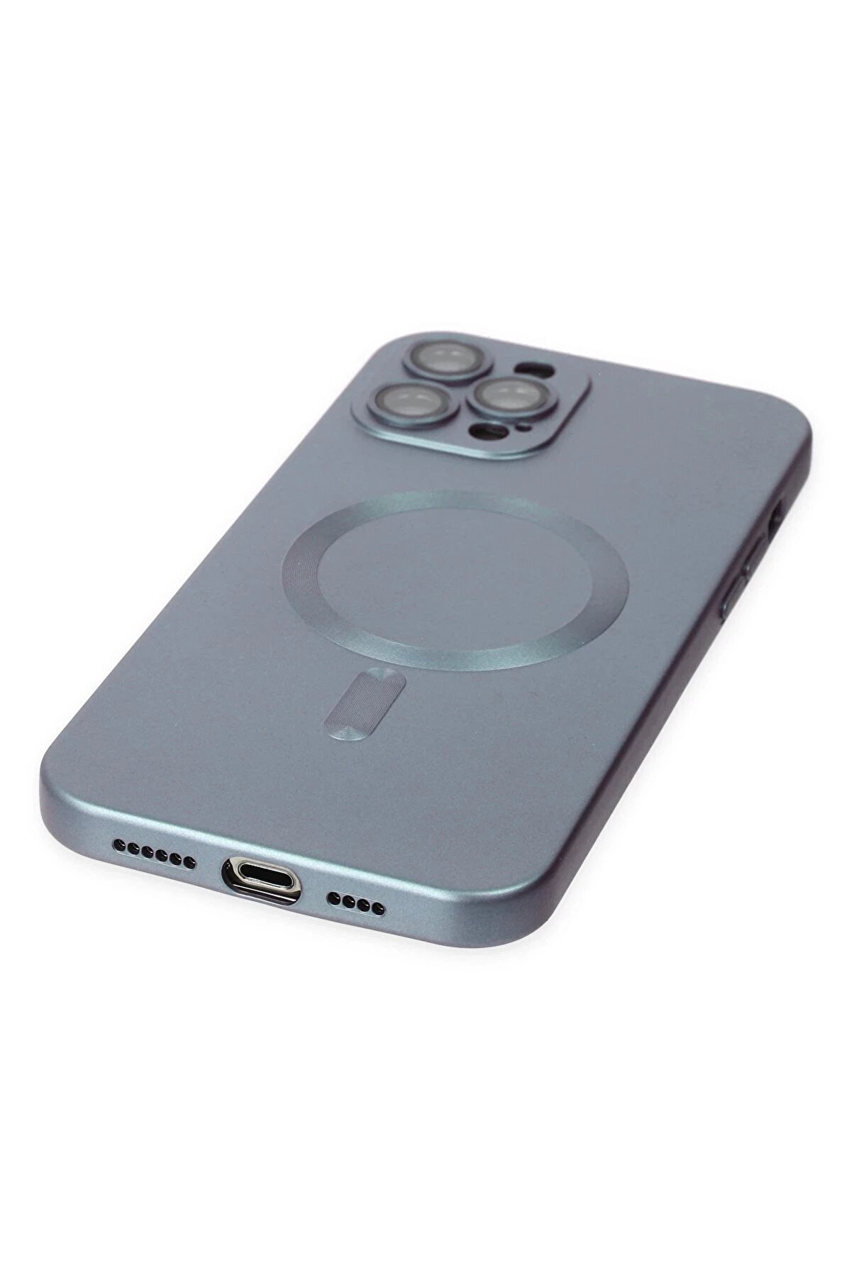 İphone 12 Pro Max Kılıf Moshi̇ Lens Magneti̇csafe Si̇li̇kon - Si̇erra Blue - Dropx8216-9987