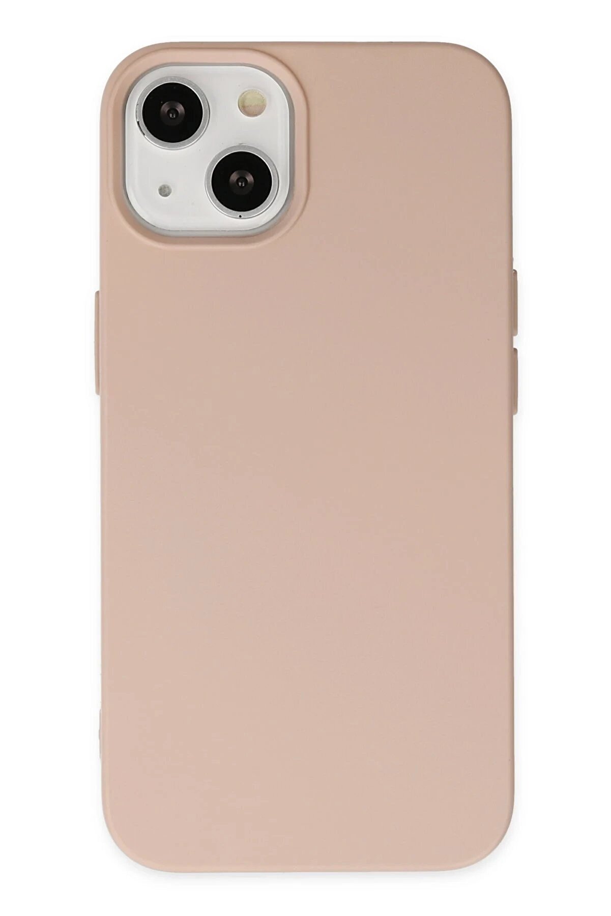 CepteToptan iPhone 14 Plus Kılıf Nano içi Kadife Silikon - Pudra - DROPX8309-1664