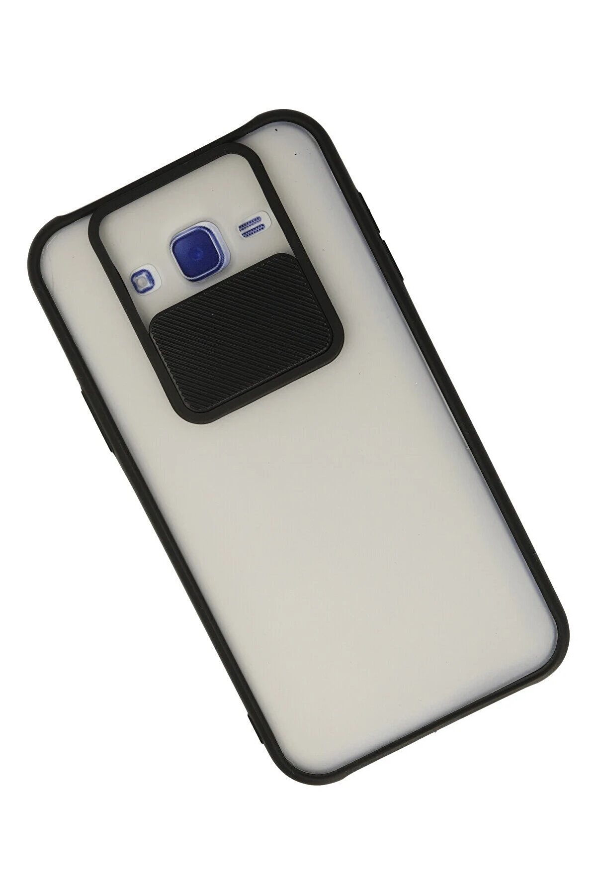 Samsung Galaxy J7 Kılıf Palm Buzlu Kamera Sürgülü Si̇li̇kon - Si̇yah - Dropx9385-9085