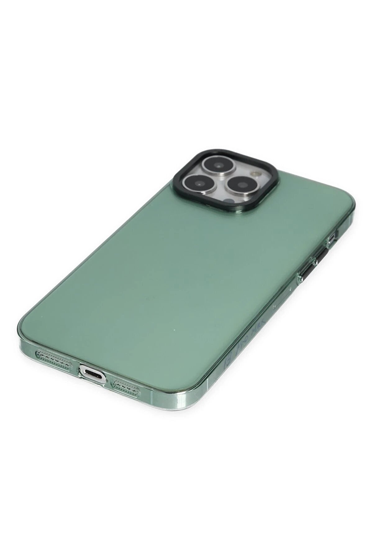İphone 13 Pro Kılıf Anka Pc Sert Metal Kapak - Yeşi̇l - Dropx5599-5497