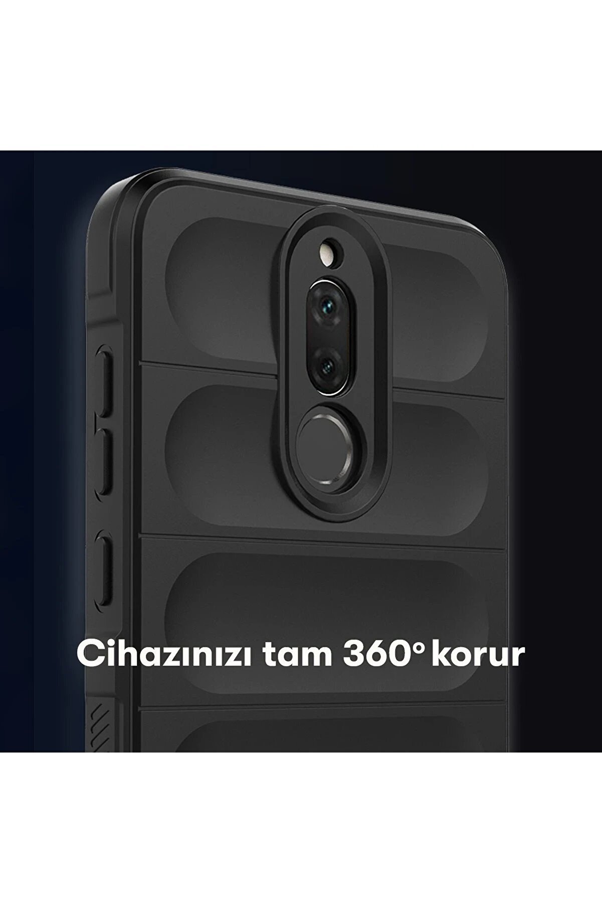 Huawei̇ Mate 10 Li̇te Kılıf Opti̇mum Si̇li̇kon - Si̇yah - Dropx6679-1062