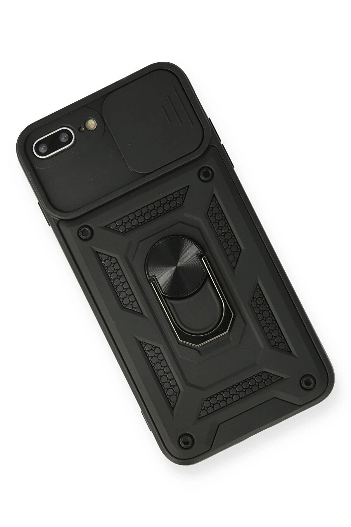 İphone 7 Plus Kılıf Pars Lens Y&uuml;z&uuml;kl&uuml; Si̇li̇kon - Si̇yah - Dropx2413-7570