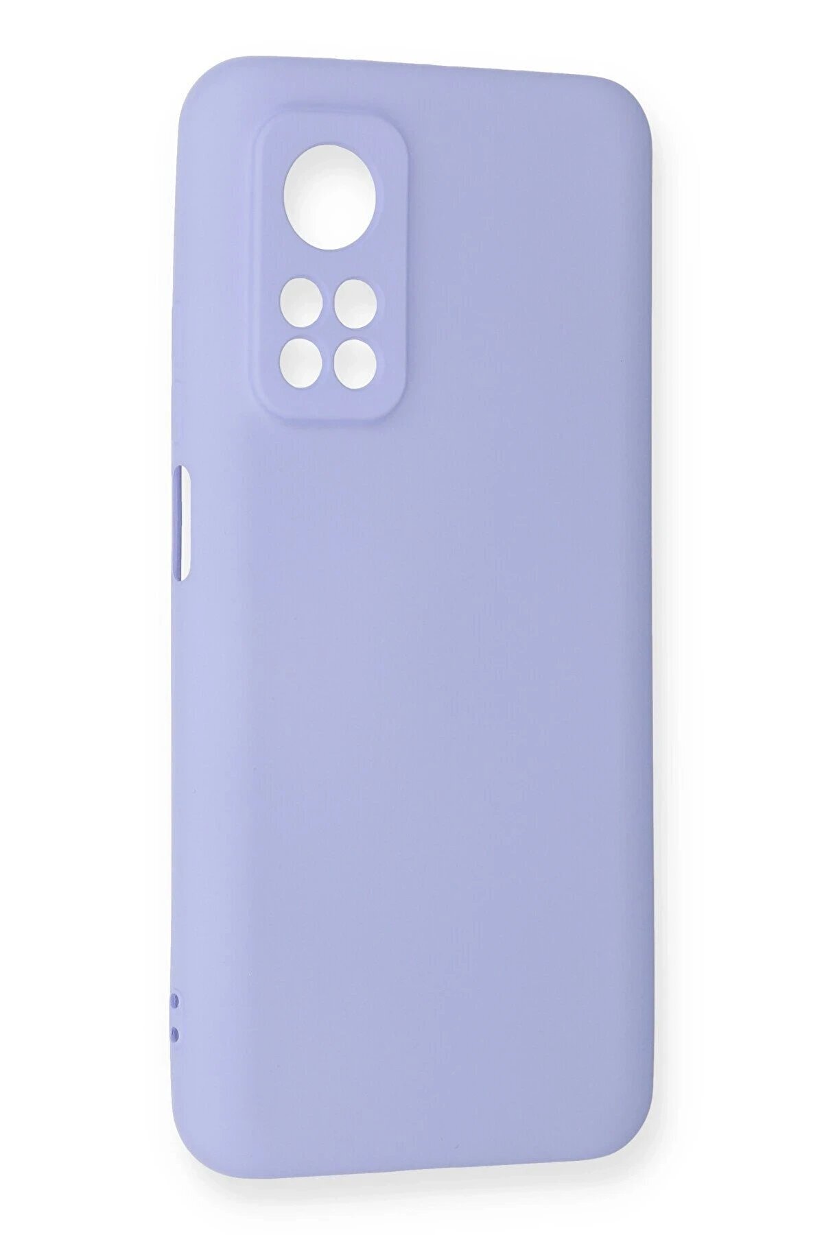 Xi̇aomi̇ Mi̇ 10T Kılıf Nano İçi̇ Kadi̇fe Si̇li̇kon - Li̇la - Dropx1012-2669