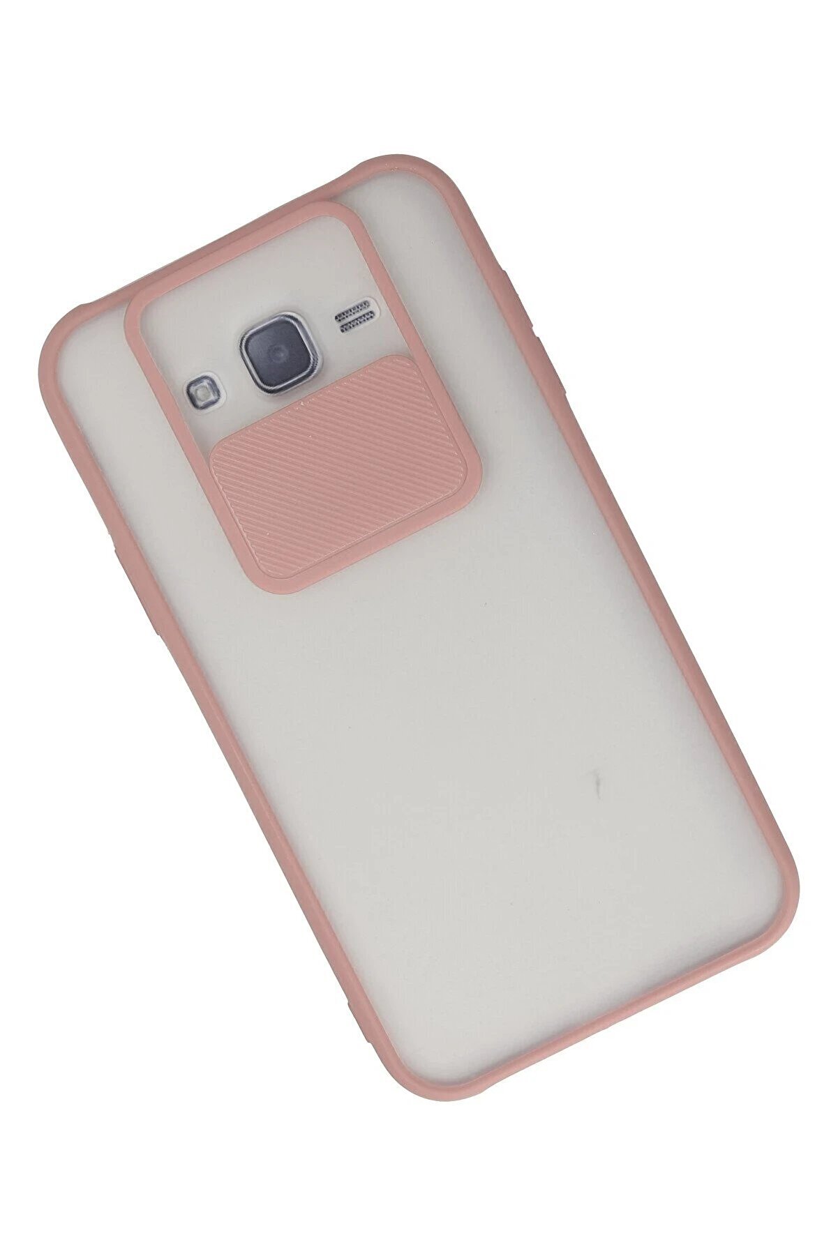 Samsung Galaxy J7 Kılıf Palm Buzlu Kamera S&uuml;rg&uuml;l&uuml; Si̇li̇kon - Pembe - Dropx6833-7983