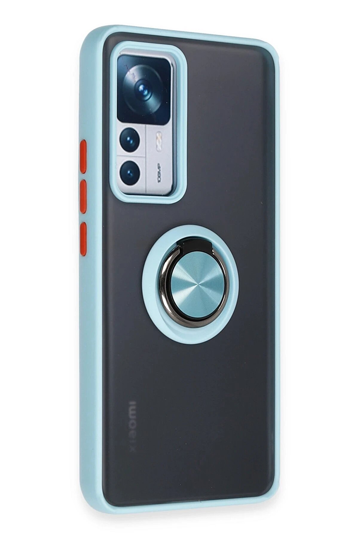 Xi̇aomi̇ Mi̇ 12T Pro Kılıf Montreal Yüzüklü Si̇li̇kon Kapak - Buz Mavi̇ - Dropx2227-3771