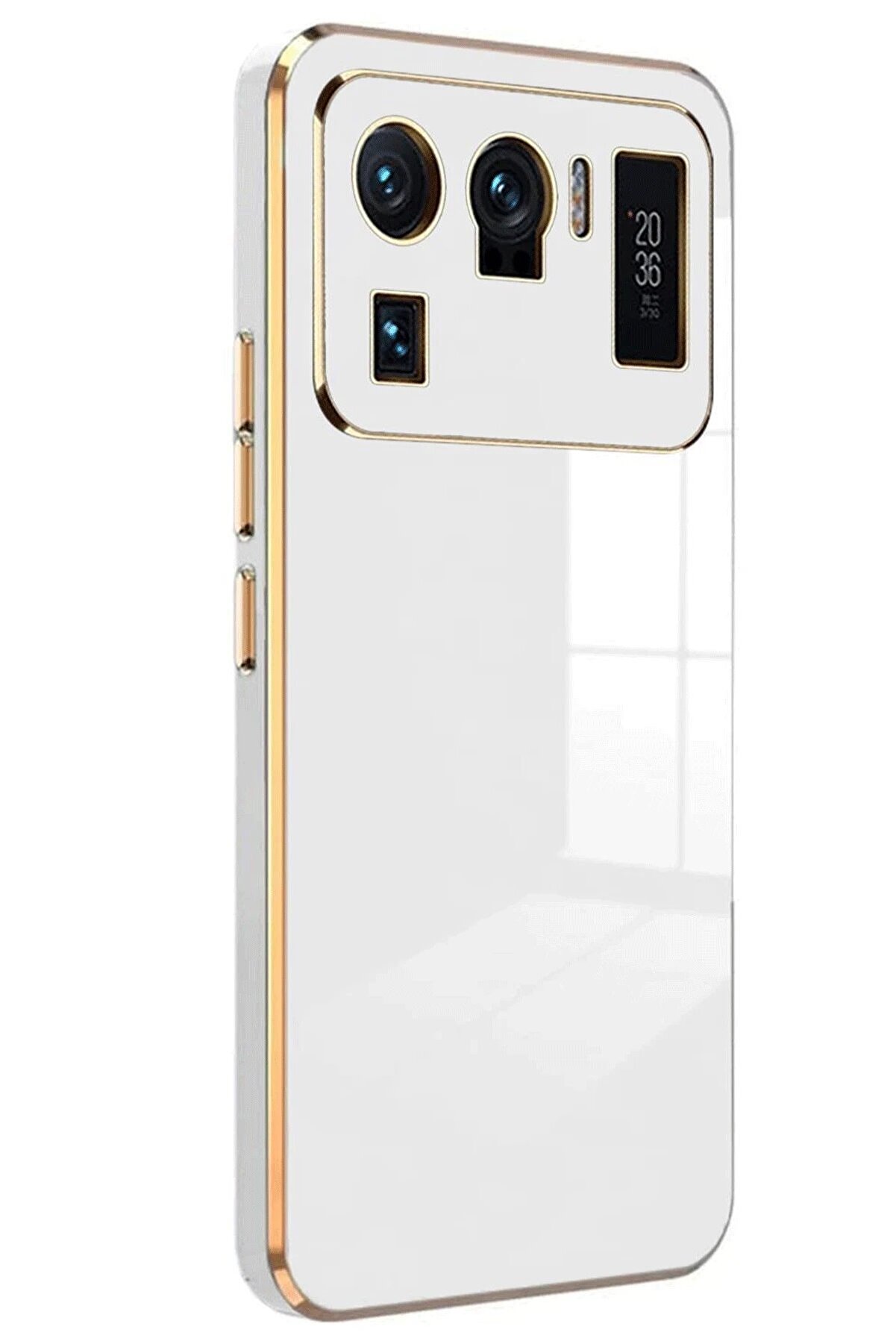 Xi̇aomi̇ Mi̇ 11 Ultra Kılıf Volet Si̇li̇kon - Beyaz - Dropx7493-7042