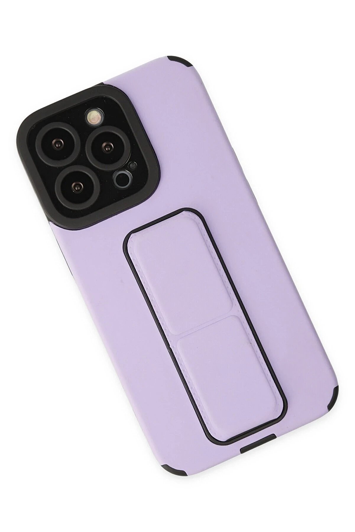 İphone 14 Pro Max Kılıf Mega Standlı Si̇li̇kon - Li̇la - Dropx1452-8567