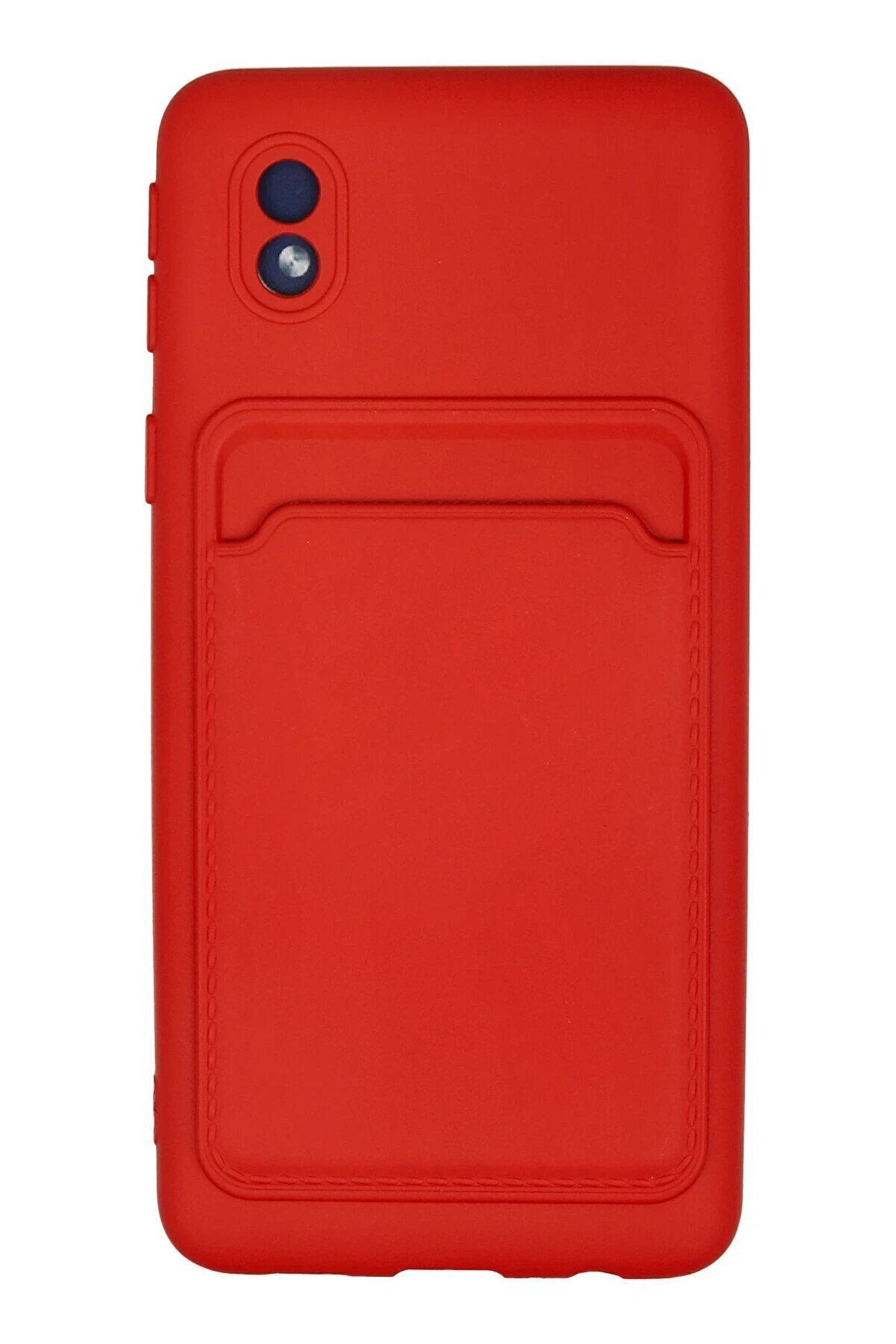 CepteToptan Samsung Galaxy A01 Core Kılıf Kelvin Kartvizitli Silikon - Kırmızı - DROPX1051-9455