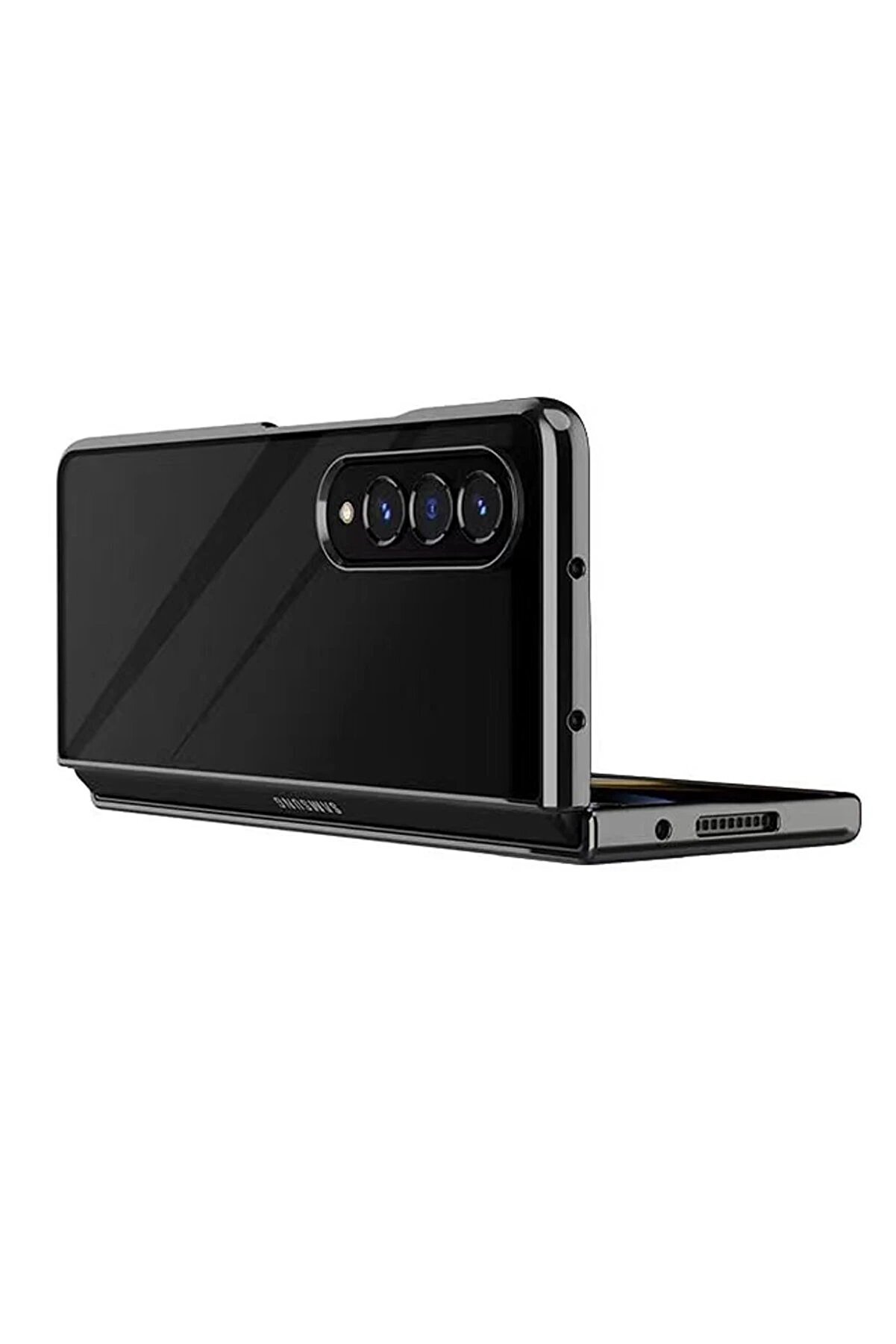 Samsung Galaxy Z Fold 4 Kılıf Fold Element Kapak - Si̇yah - Dropx1535-3844