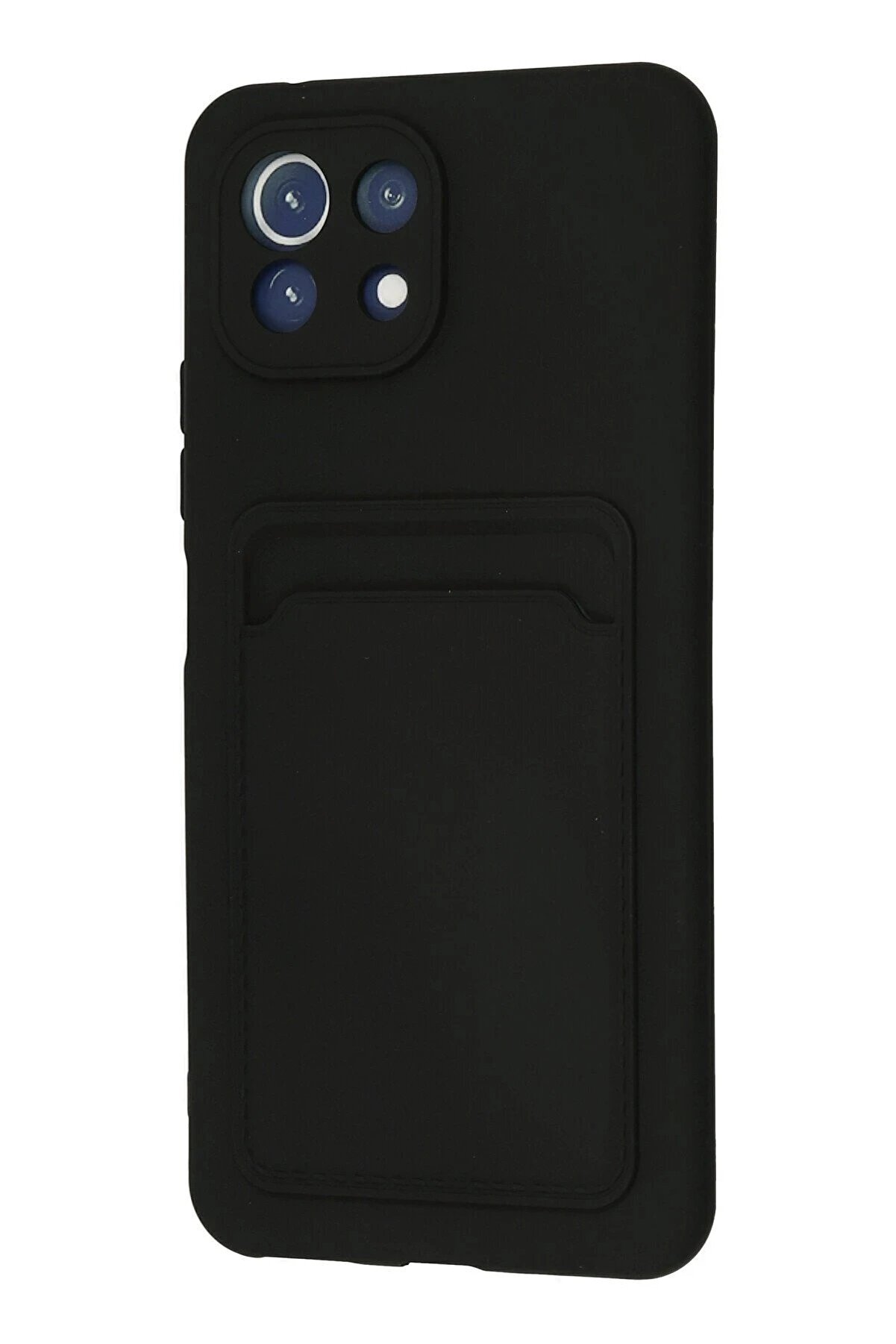 Xi̇aomi̇ Mi̇ 11 Li̇te Kılıf Kelvi̇n Kartvi̇zi̇tli̇ Si̇li̇kon - Si̇yah - Dropx7976-8096