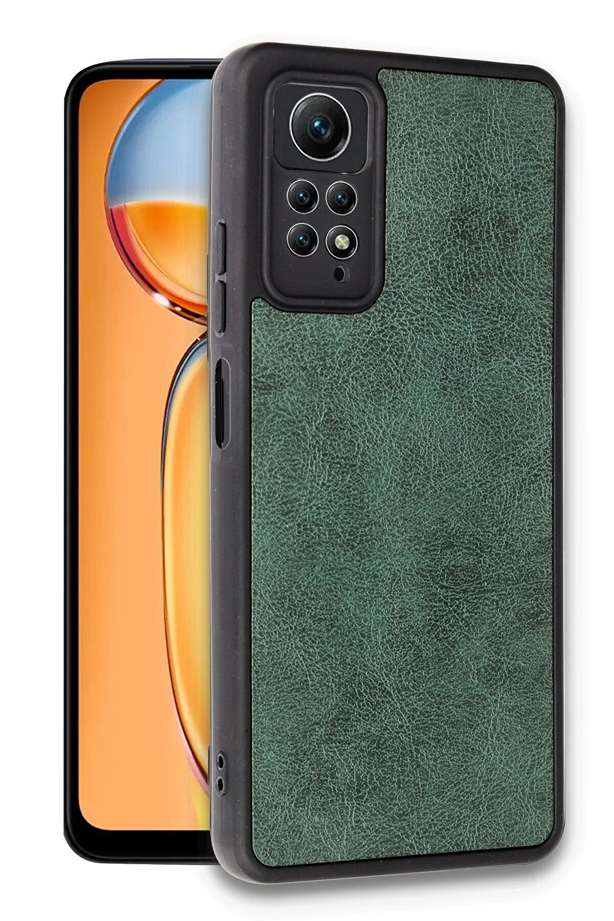 Xi̇aomi̇ Redmi̇ Note 12 Pro 4G Kılıf Aras Deri̇ Kapak - Koyu Yeşi̇l - Dropx5740-3910