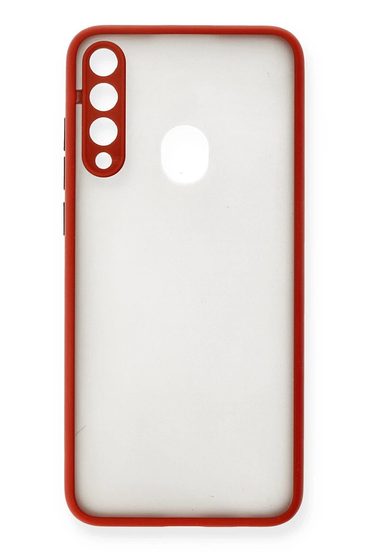 CepteToptan Huawei Y6P Kılıf Montreal Silikon Kapak - Kırmızı - DROPX8951-3343