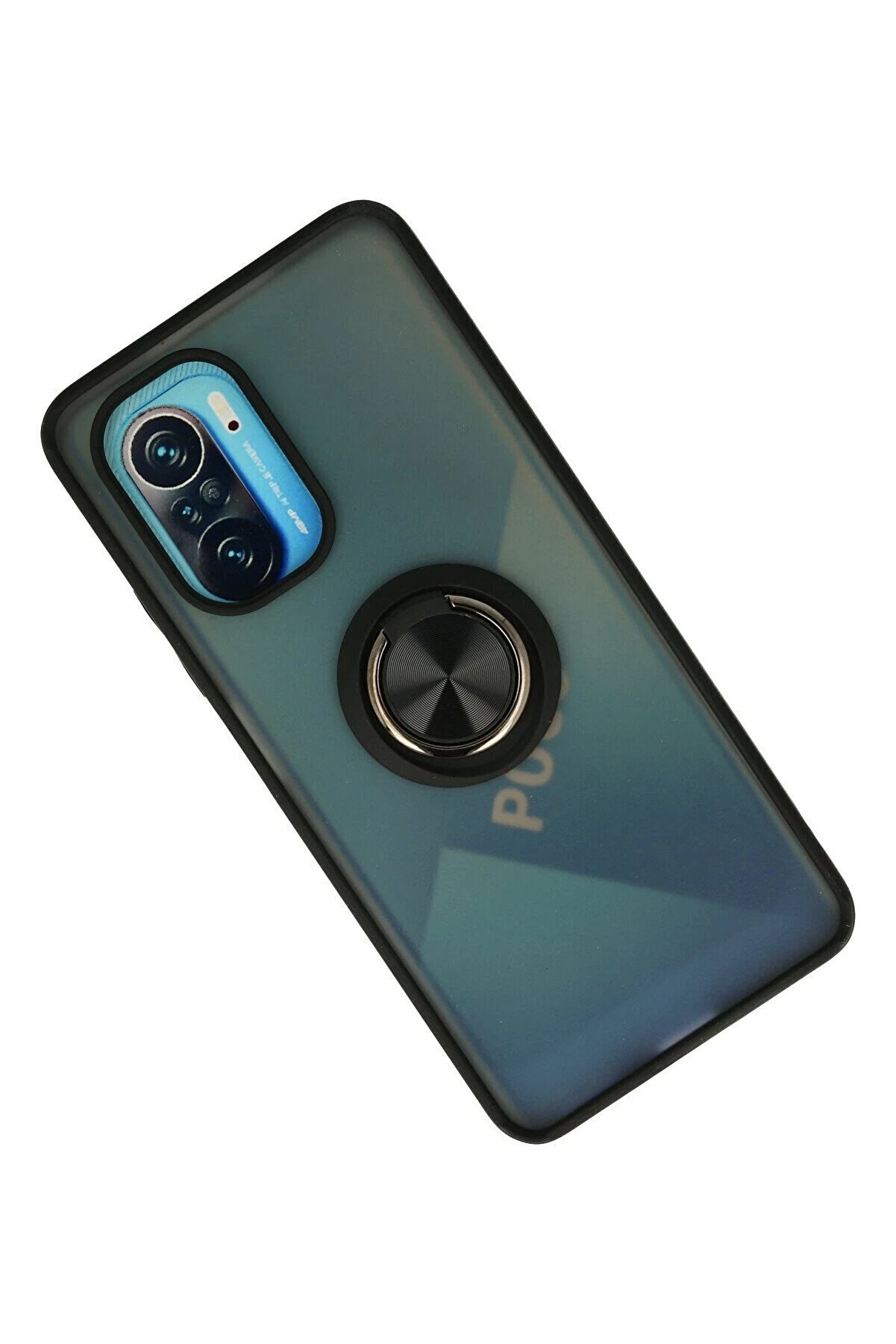 Xi̇aomi̇ Redmi̇ K40 Kılıf Montreal Yüzüklü Si̇li̇kon Kapak - Si̇yah - Dropx1810-6059