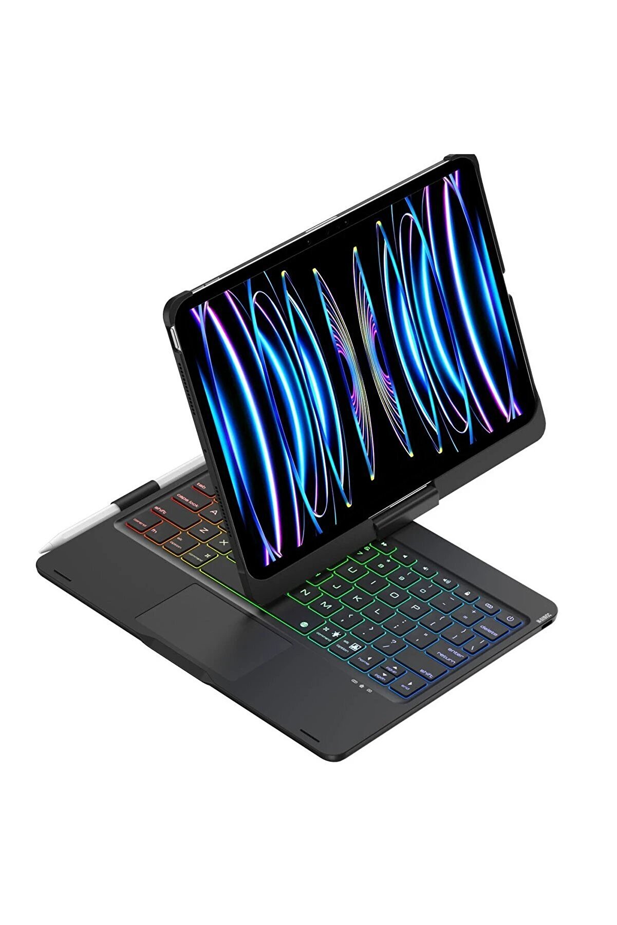 İpad Pro 11 (2024) F11 Ats Kılıf Magi̇c Dönen Klavyeli̇ Tablet Kılıf - Si̇yah - Dropx6251-3029