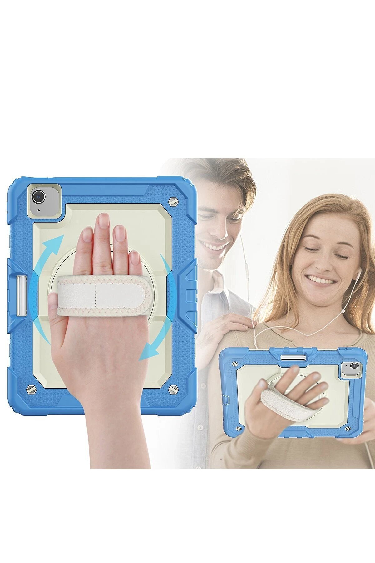 İpad Pro 11 (2020) Kılıf Strap New Tablet Kapak - Mavi̇ - Dropx3987-1038