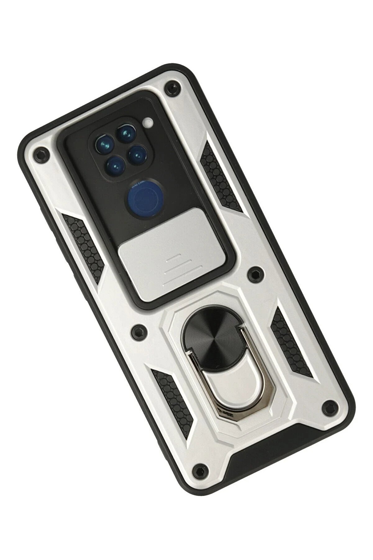 Xi̇aomi̇ Redmi̇ Note 9 Kılıf Pars Lens Y&uuml;z&uuml;kl&uuml; Si̇li̇kon - G&uuml;m&uuml;ş - Dropx8999-6617