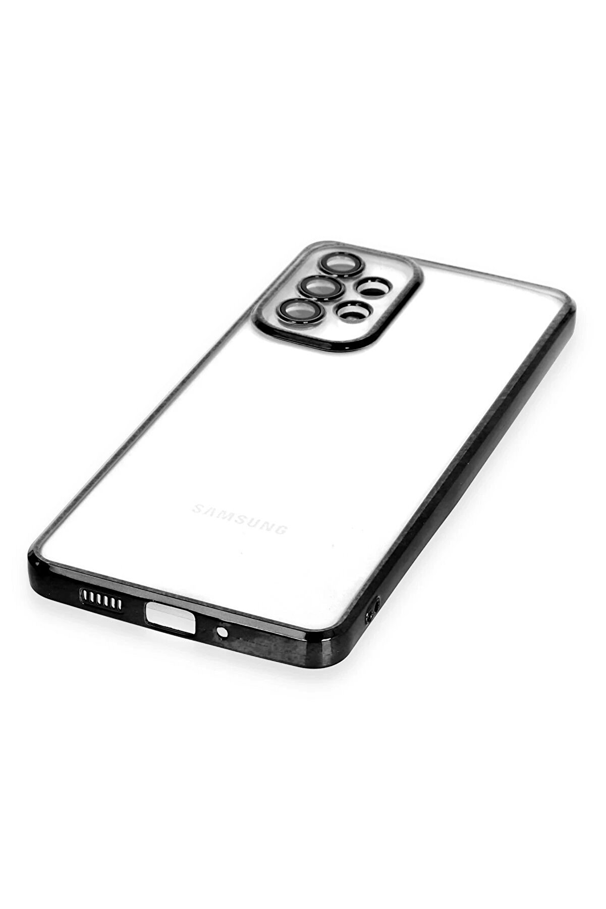 Samsung Galaxy A33 5G Kılıf Lensli̇ Si̇li̇kon - Si̇yah - Dropx8187-3087