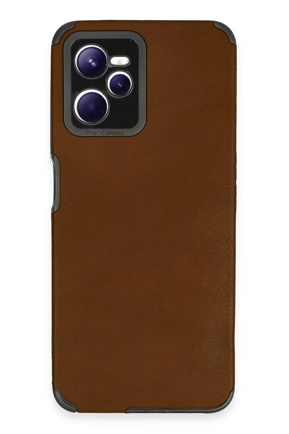 CepteToptan Realme C35 Kılıf Loop Deri Silikon - Kahverengi - DROPX9374-8764