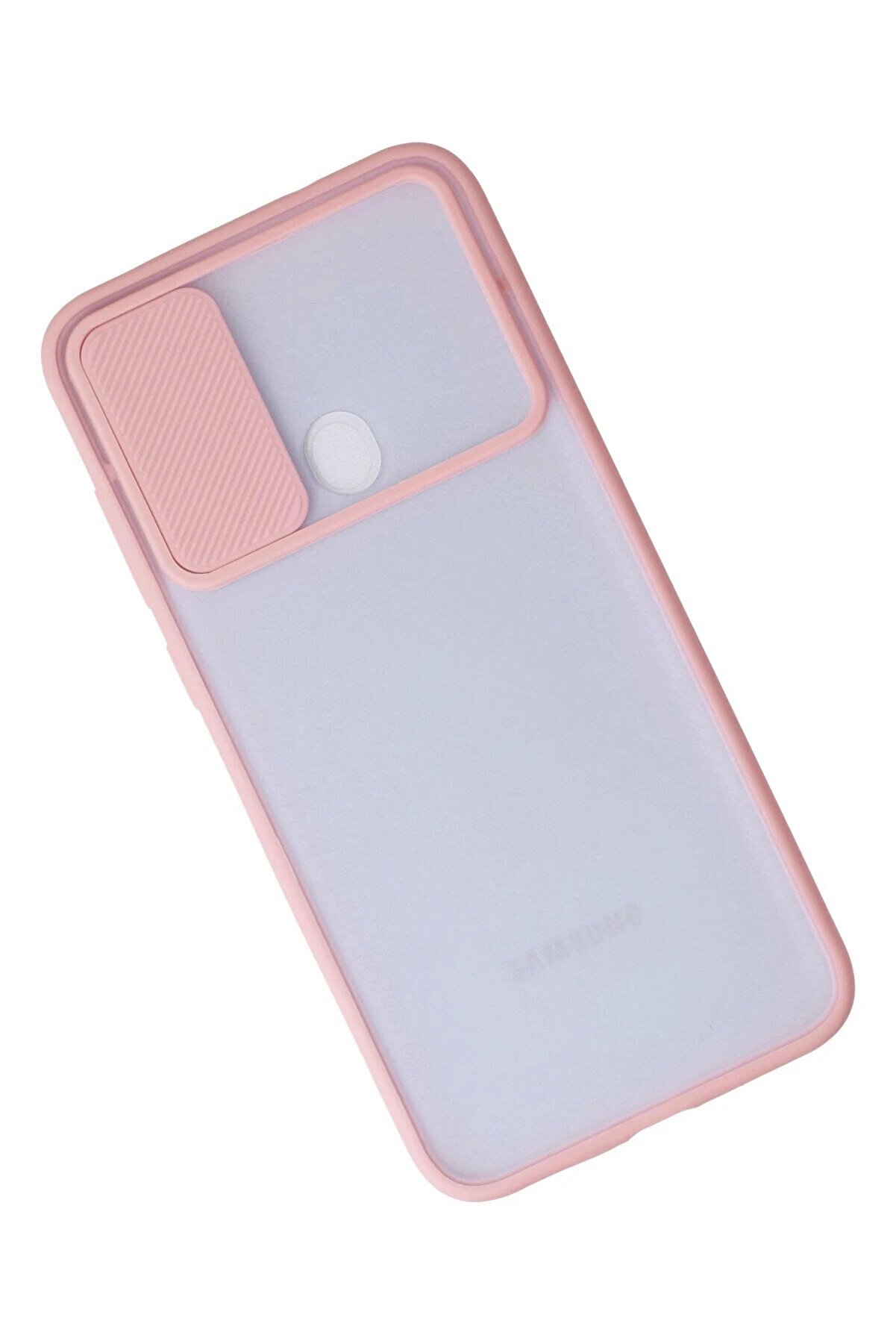 Samsung Galaxy A11 Kılıf Palm Buzlu Kamera S&uuml;rg&uuml;l&uuml; Si̇li̇kon - Pembe - Dropx7035-8065