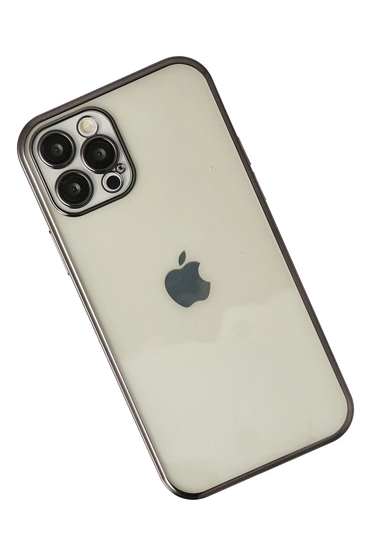 İphone 12 Pro Max Kılıf Lensli̇ Si̇li̇kon - Si̇yah - Dropx7248-1694