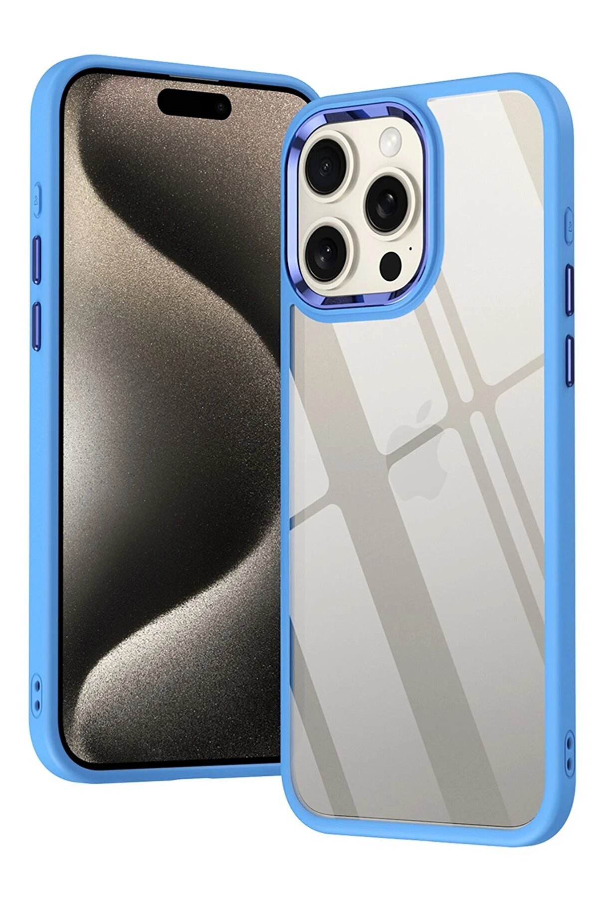 İphone 15 Pro Kılıf Power Si̇li̇kon - Mavi̇ - Dropx2045-4085