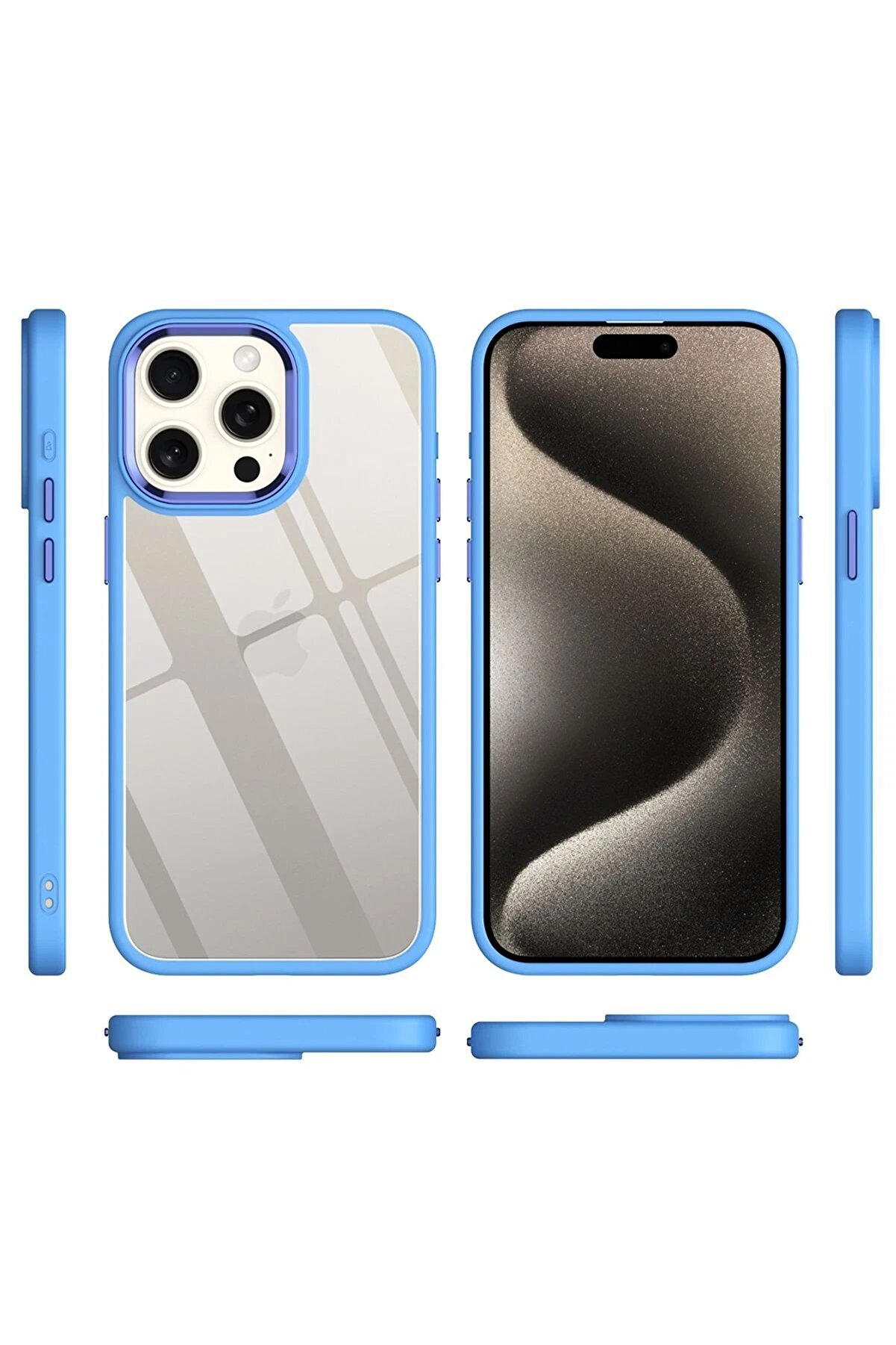 İphone 15 Pro Kılıf Power Si̇li̇kon - Mavi̇ - Dropx2045-4085