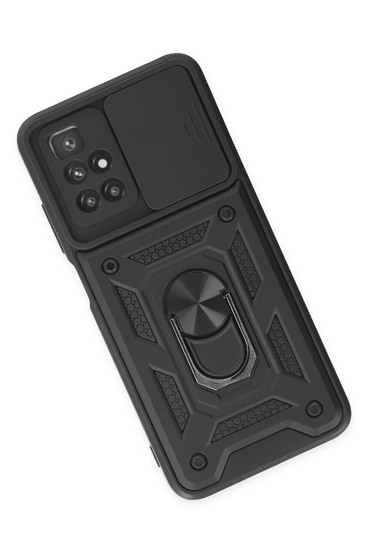 Xi̇aomi̇ Redmi̇ 10 2022 Kılıf Pars Lens Yüzüklü Si̇li̇kon - Si̇yah - Dropx4151-2346