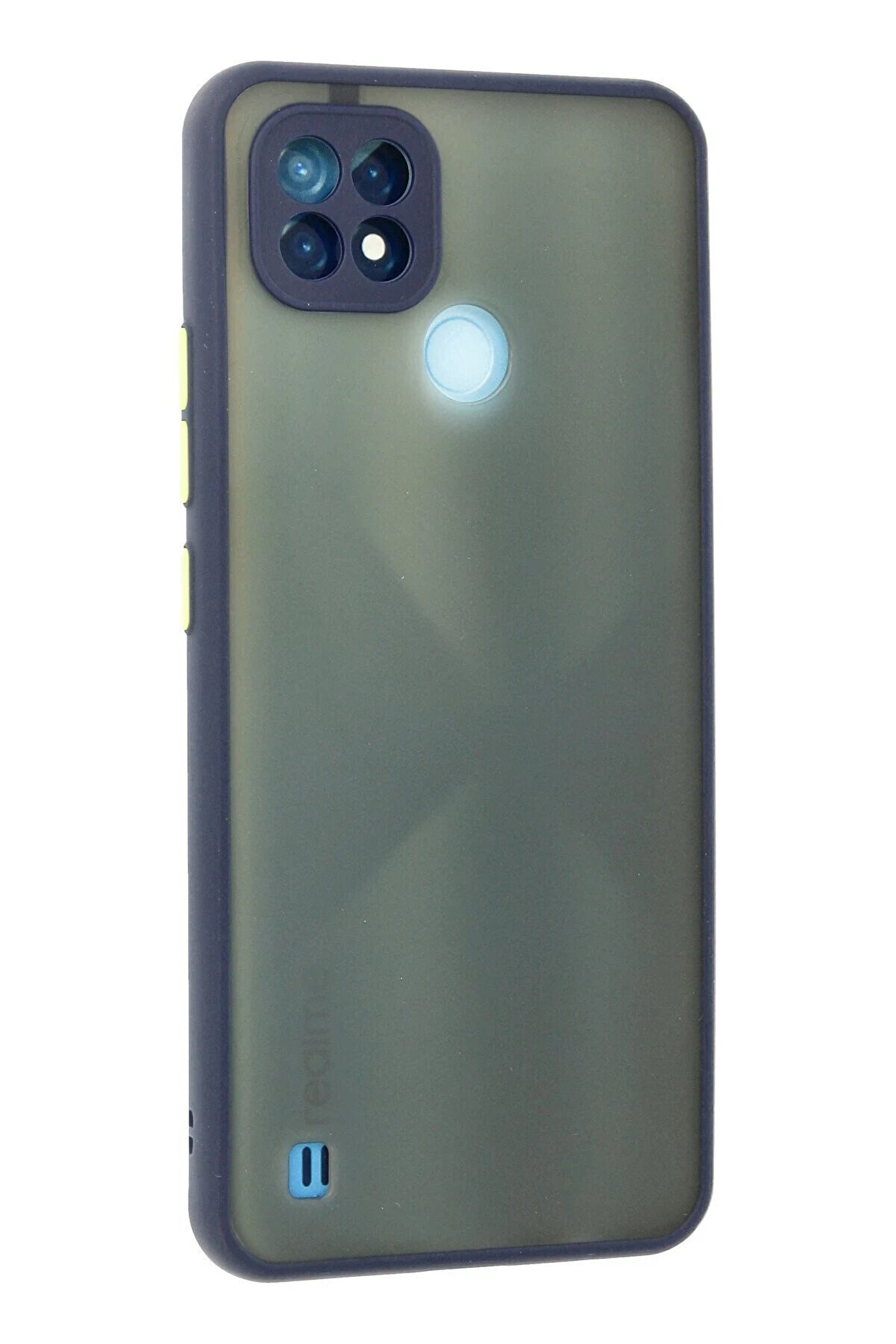 Realme C21 Kılıf Montreal Si̇li̇kon Kapak - Laci̇vert - Dropx2581-2570