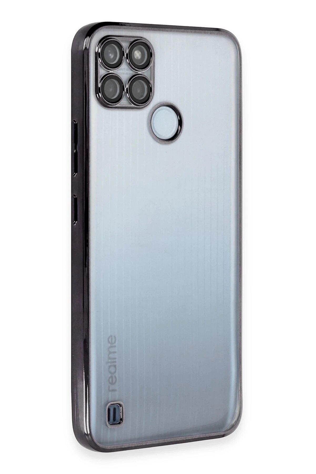 CepteToptan Realme C25Y Kılıf Lensli Silikon - Siyah - DROPX2303-3795