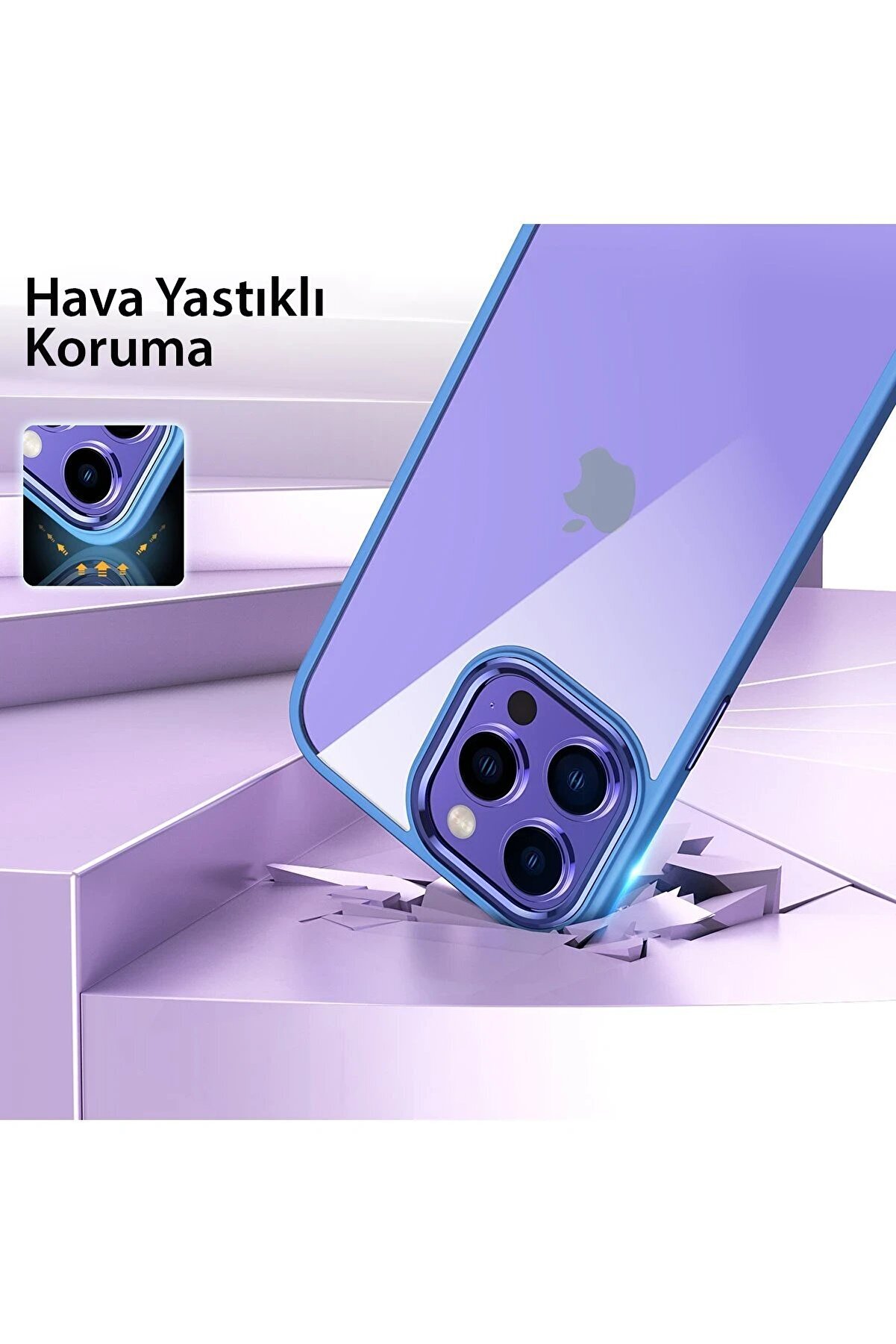 İphone 15 Pro Max Kılıf Power Si̇li̇kon - Li̇la - Dropx4934-9368