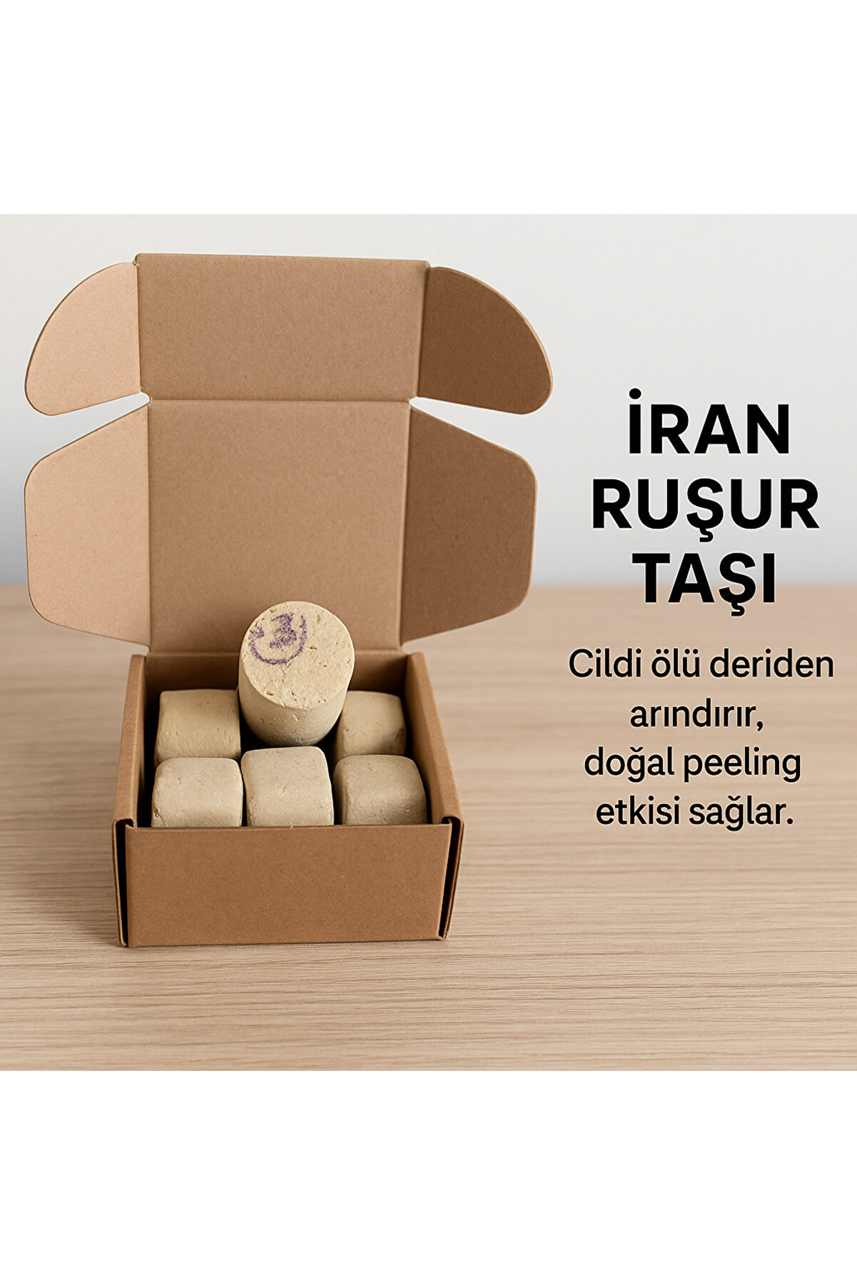 Mühürlü İran Ruşur Taşı 6 Adet – Doğal Yüz Temi̇zleyi̇ci̇ Ve Beyazlatıcı Ci̇lt Bakım Taşı
