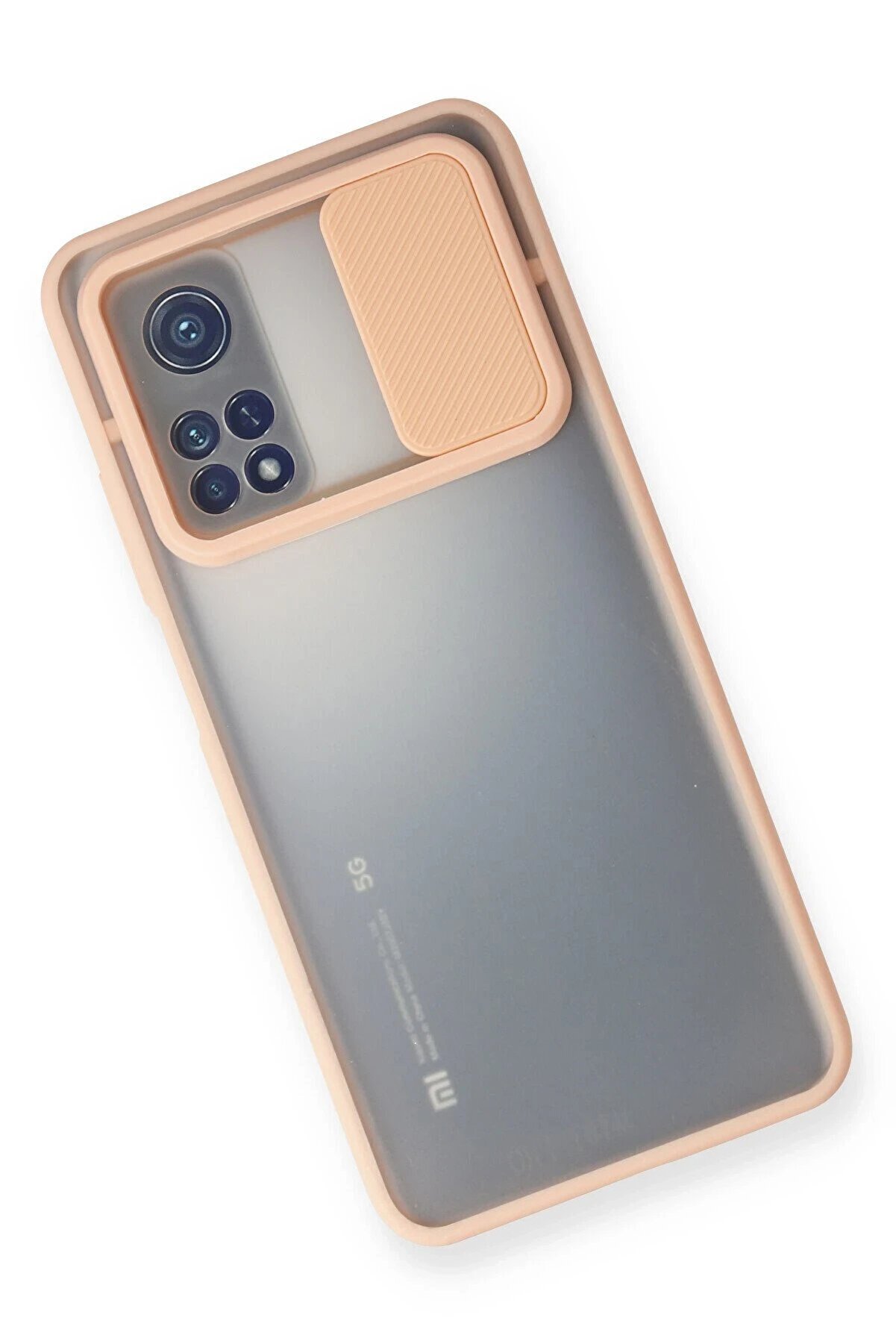 Xi̇aomi̇ Mi̇ 10T Kılıf Palm Buzlu Kamera Sürgülü Si̇li̇kon - Pembe - Dropx3142-4706