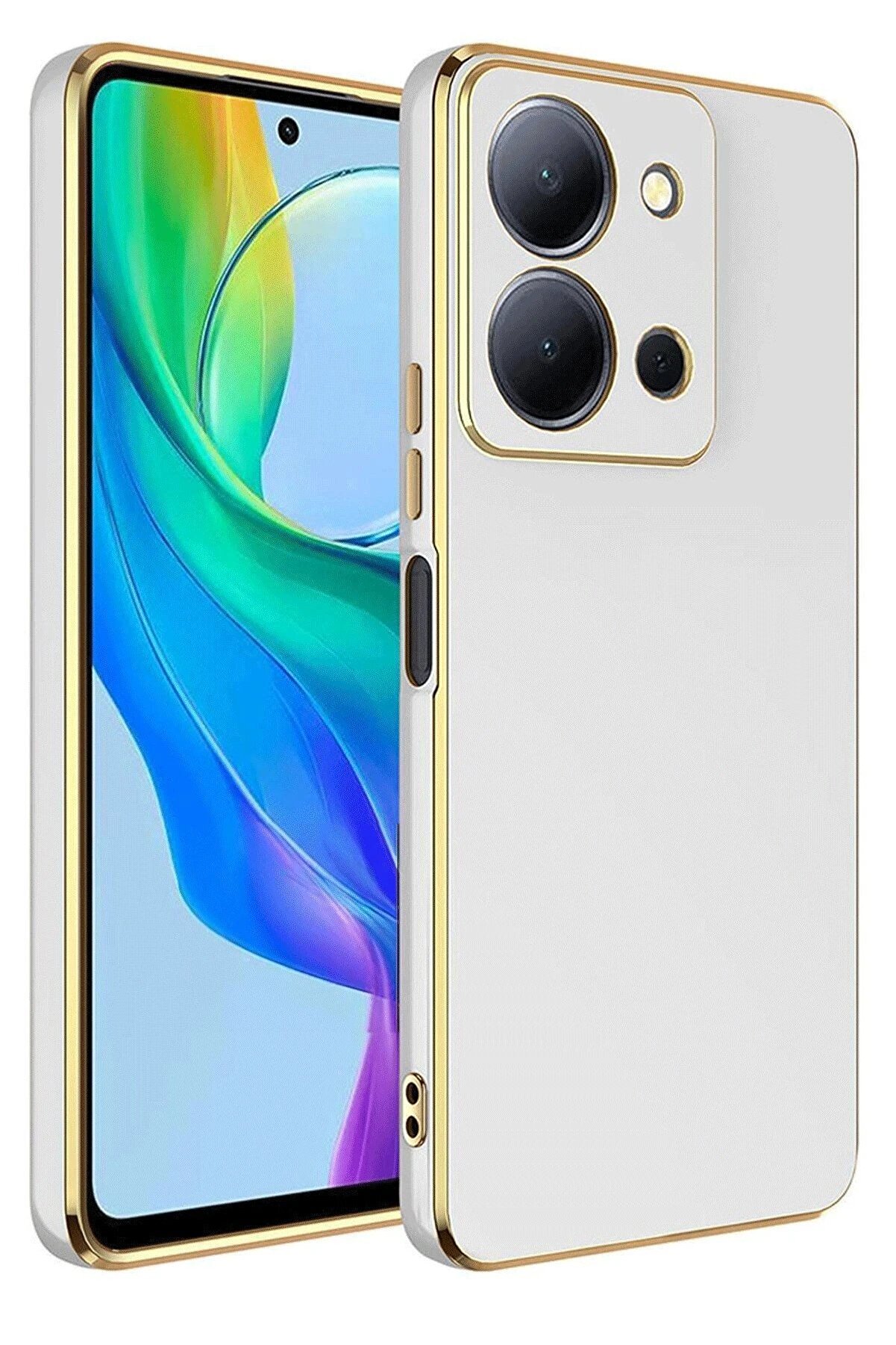 CepteToptan Vivo Y36 Kılıf Volet Silikon - Beyaz - DROPX4906-2021