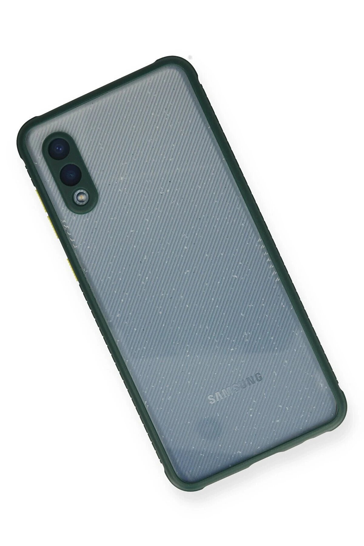 Samsung Galaxy A02 Kılıf Mi̇ami̇ Şeffaf Si̇li̇kon - Koyu Yeşi̇l - Dropx1459-1509