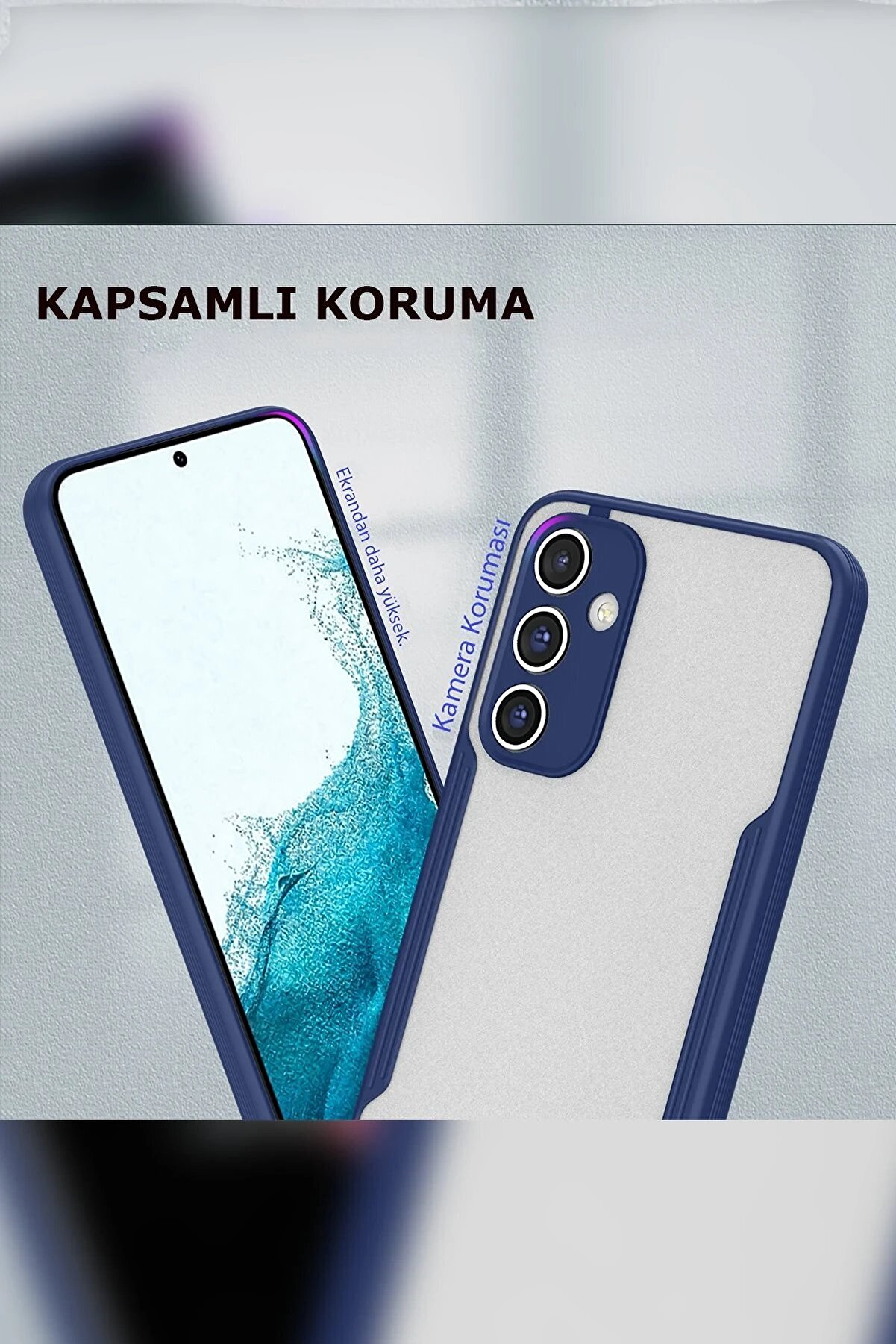 Samsung Galaxy A54 5G Kılıf Plati̇n Si̇li̇kon - Si̇yah - Dropx5202-1233