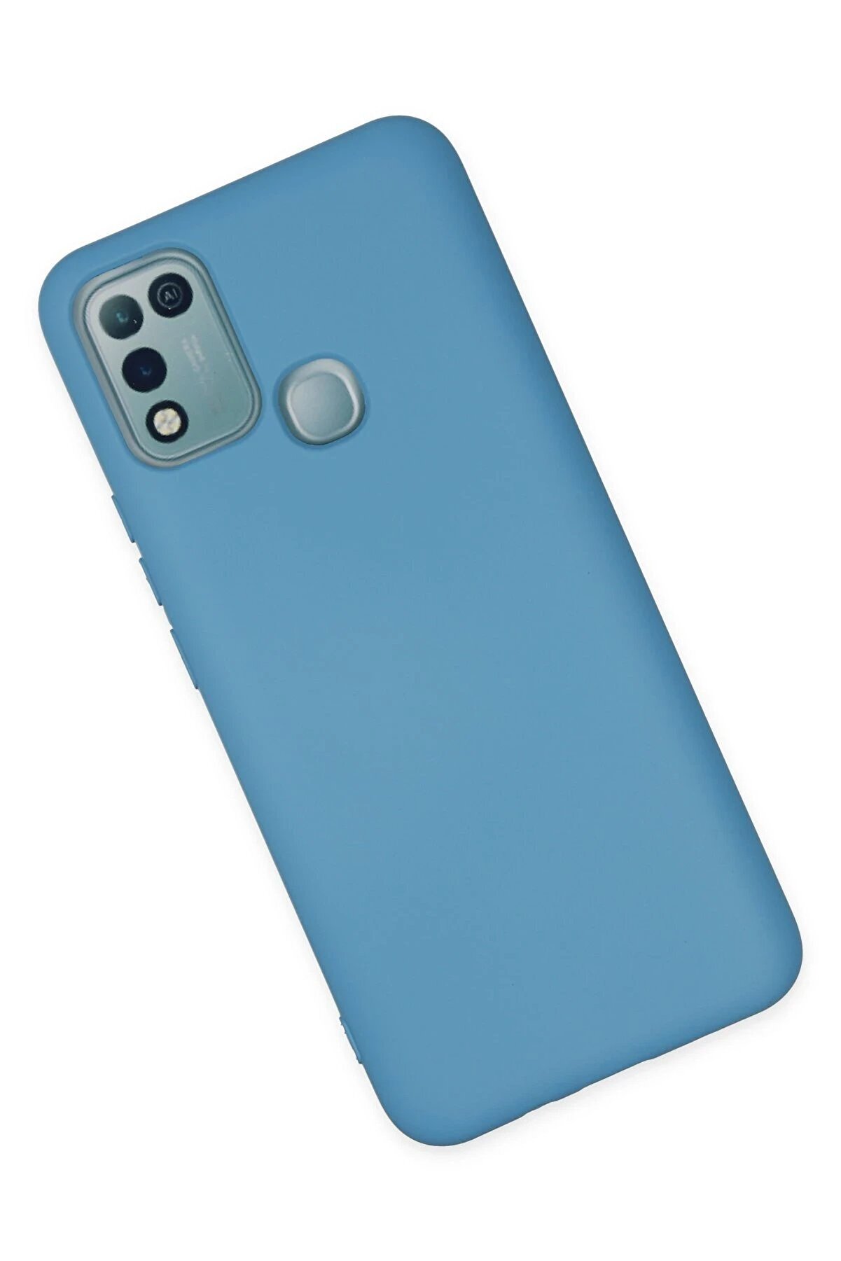 İnfi̇ni̇x Hot 10 Play Kılıf Nano İ&ccedil;i̇ Kadi̇fe Si̇li̇kon - Mavi̇ - Dropx8571-2770