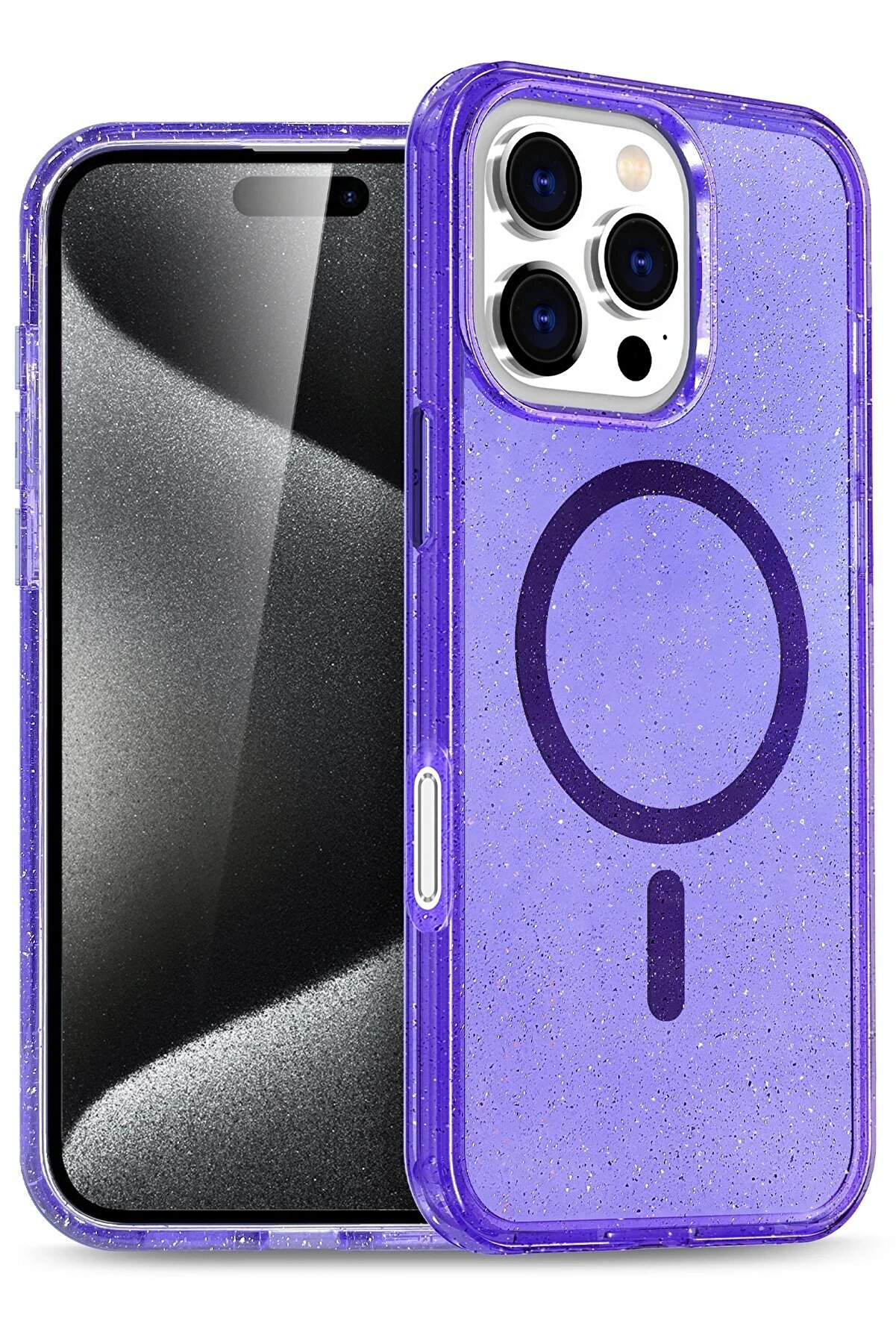 CepteToptan Apple iPhone 16 Pro Max Star Magsafe Kapak - Mor - DROPX6241-2523