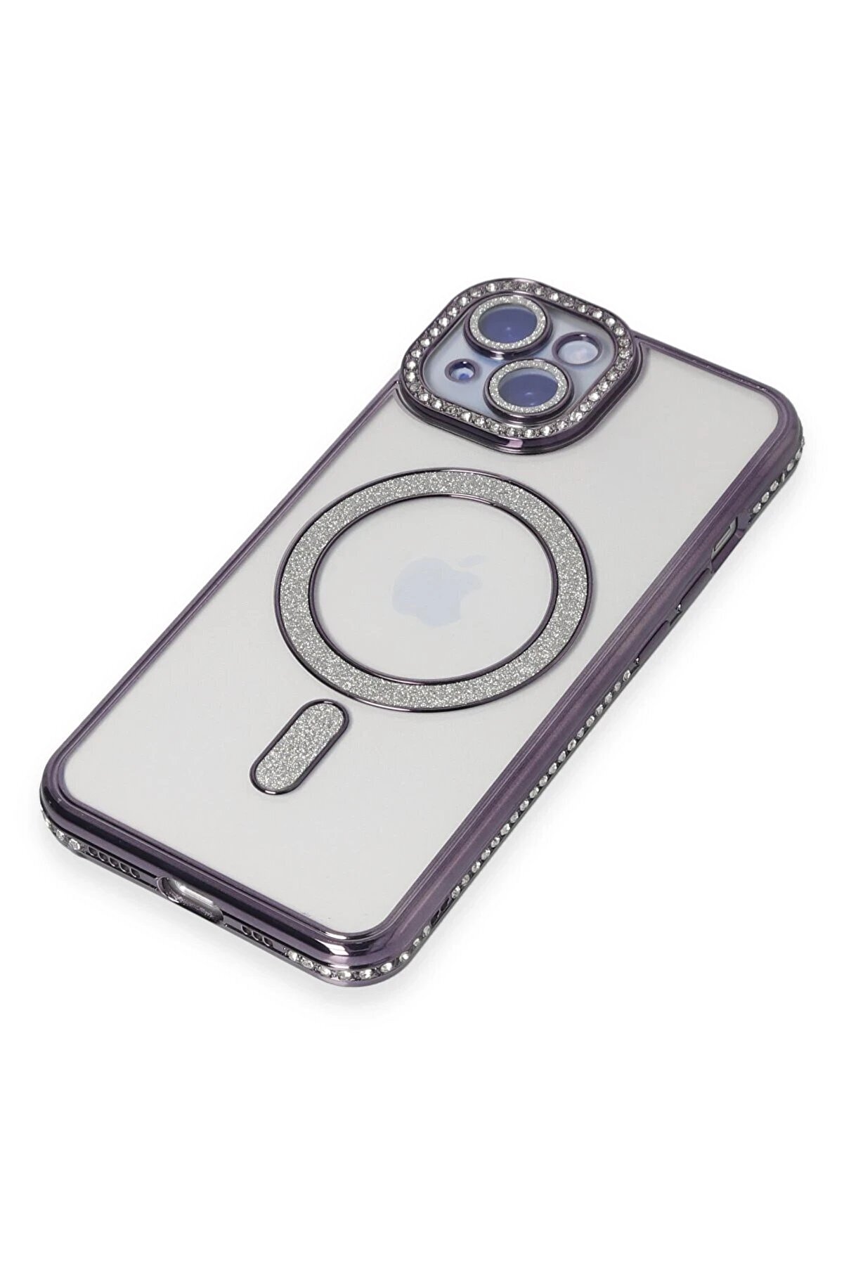 İphone 15 Kılıf Joke Si̇mli̇ Magneti̇csafe Kılıf - Deri̇n Mor - Dropx2410-2502