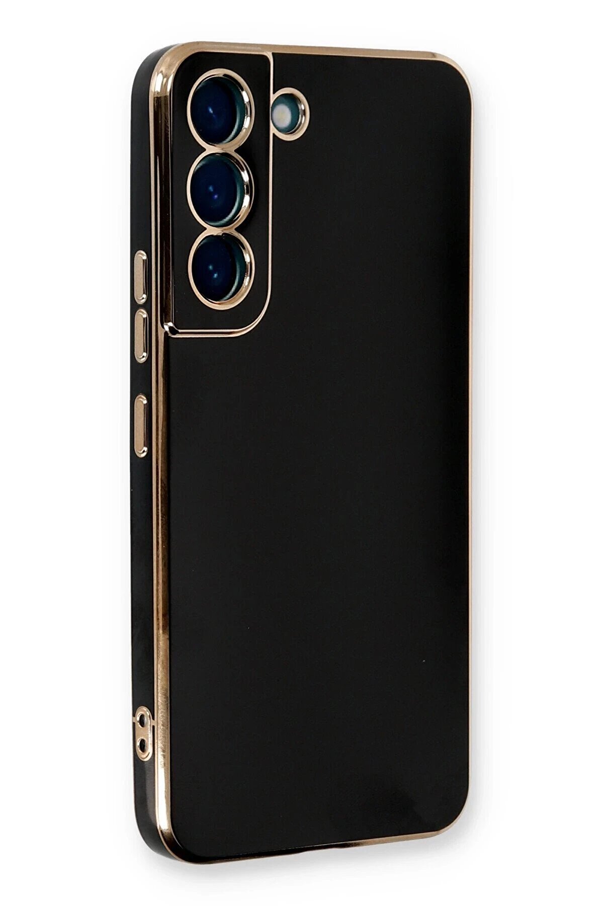 CepteToptan Samsung Galaxy S22 Plus Kılıf Volet Silikon - Siyah - DROPX1917-2677