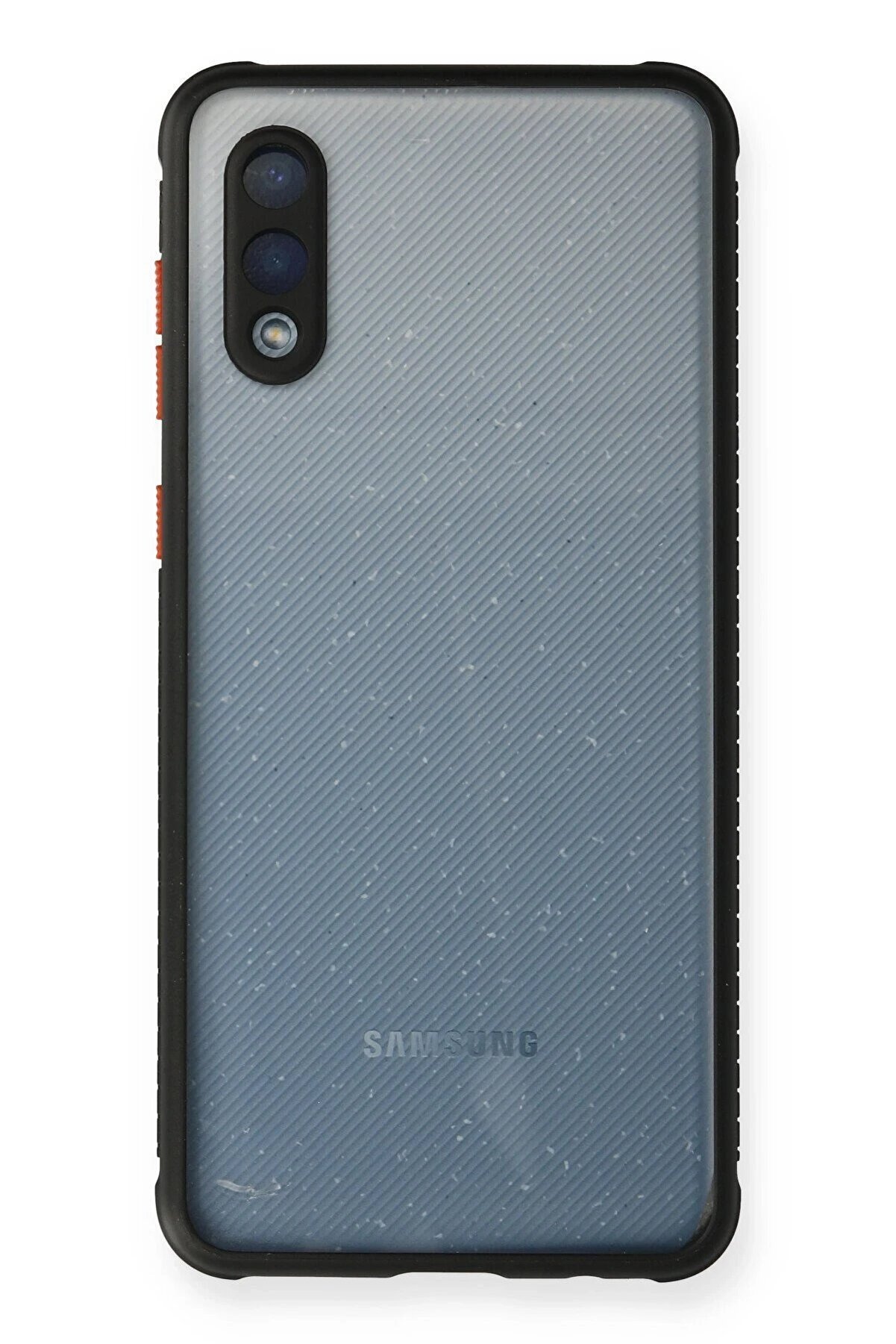 CepteToptan Samsung Galaxy A02 Kılıf Miami Şeffaf Silikon - Siyah - DROPX7354-7682