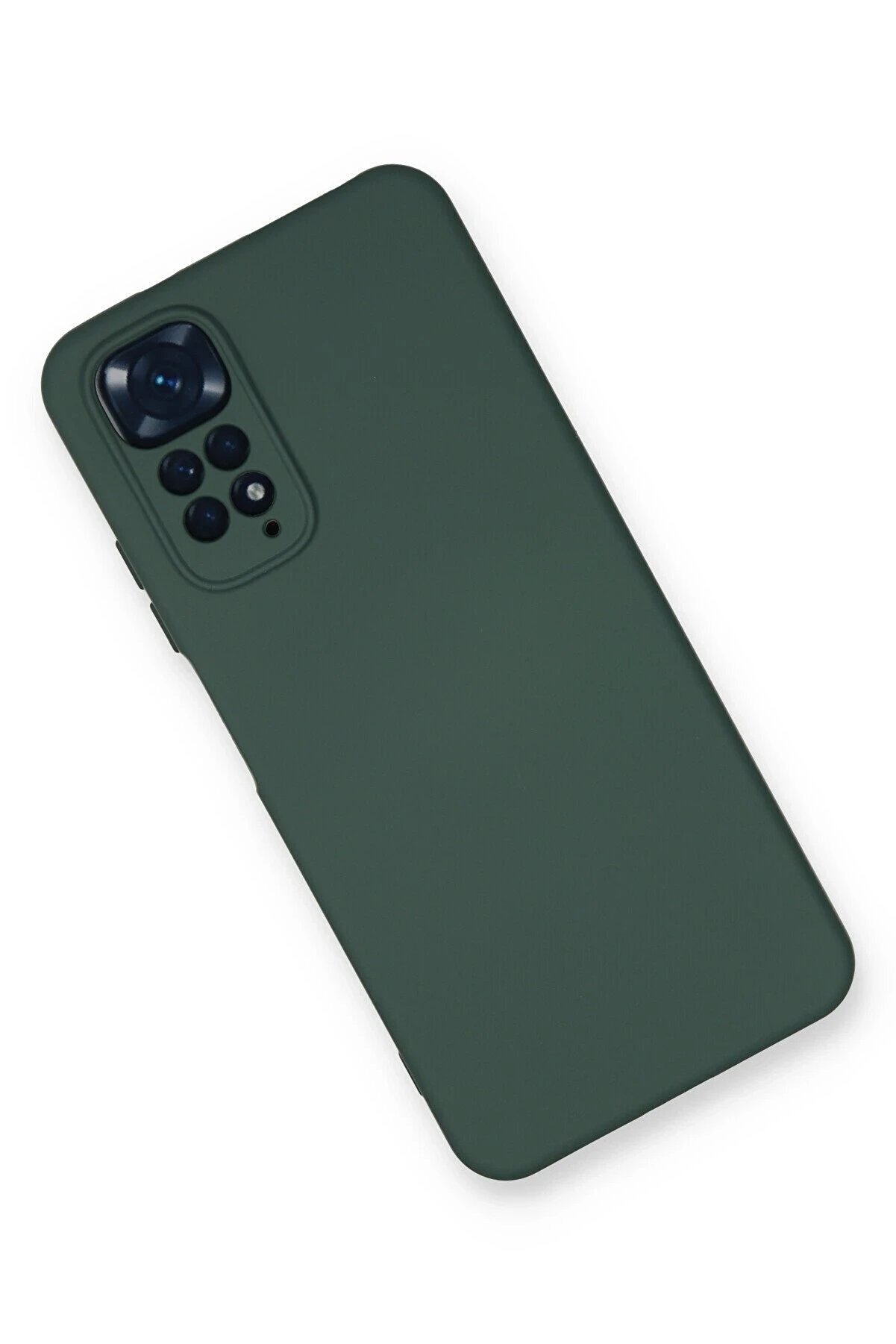 Xi̇aomi̇ Redmi̇ Note 11 Kılıf Nano İçi̇ Kadi̇fe Si̇li̇kon - Koyu Yeşi̇l - Dropx6025-5657