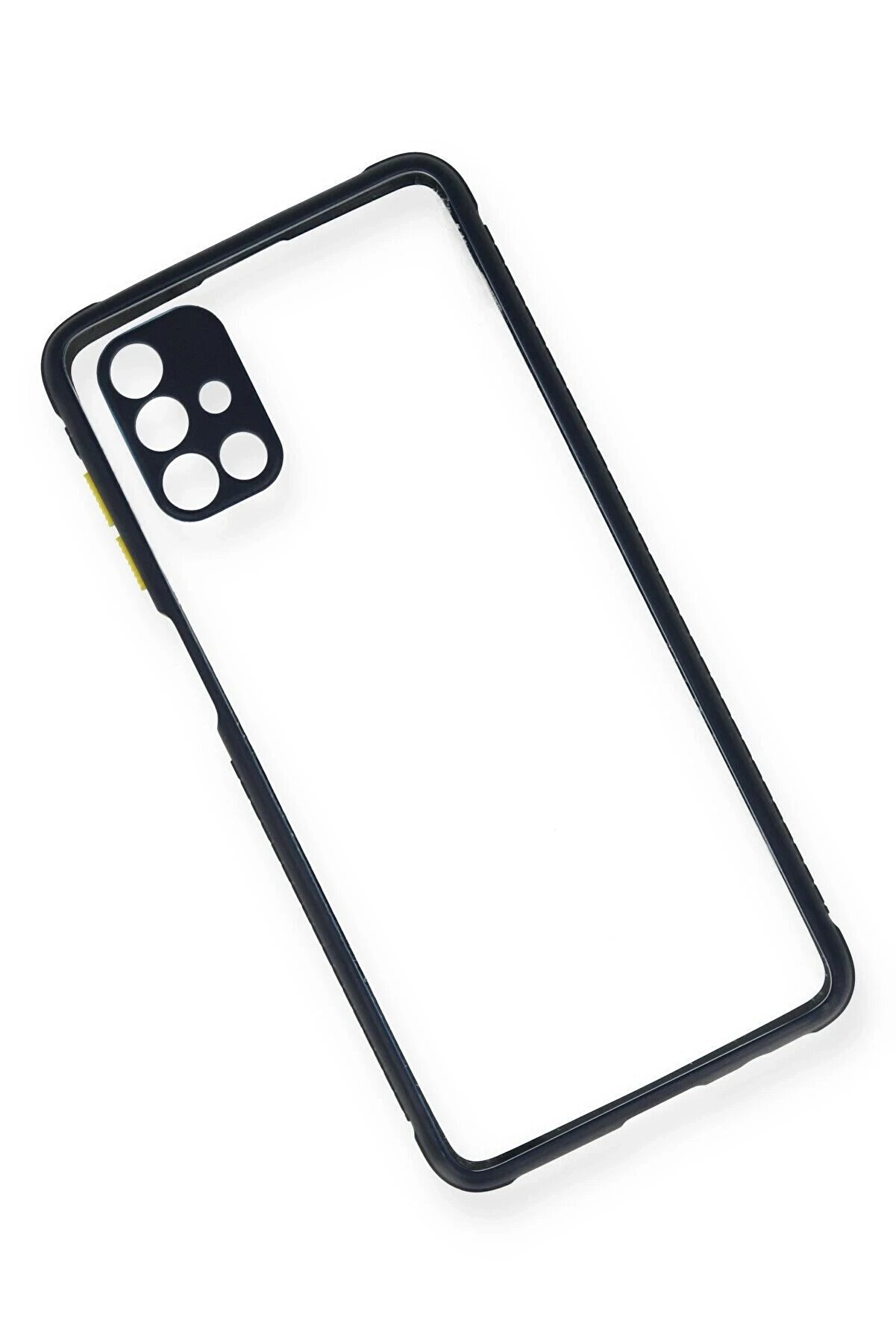 Samsung Galaxy M51 Kılıf Mi̇ami̇ Şeffaf Si̇li̇kon - Laci̇vert - Dropx7826-5326