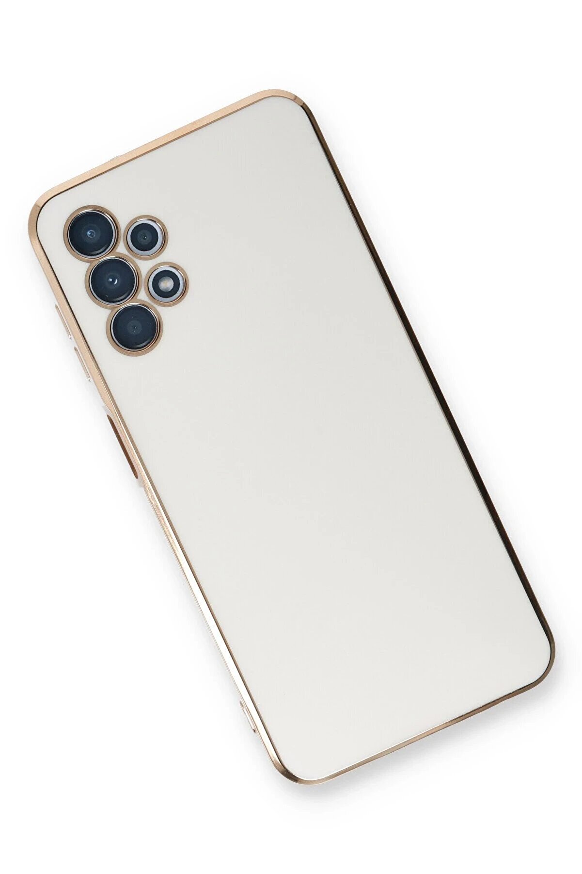 Samsung Galaxy A13 4G Kılıf Volet Si̇li̇kon - Beyaz - Dropx4055-3660