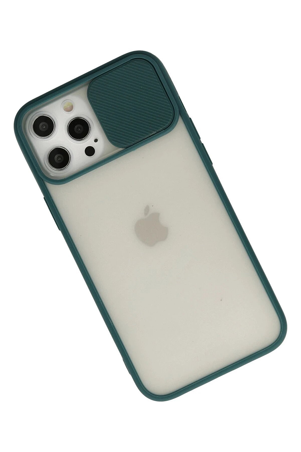 İphone 12 Pro Max Kılıf Palm Buzlu Kamera S&uuml;rg&uuml;l&uuml; Si̇li̇kon - Yeşi̇l - Dropx6505-1570