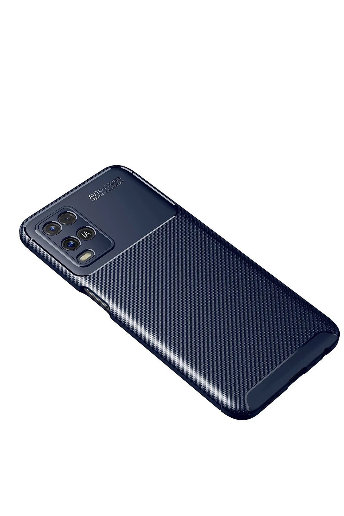 Oppo A54 4G Kılıf Auto Focus Karbon Kapak - Laci̇vert - Dropx6745-3293