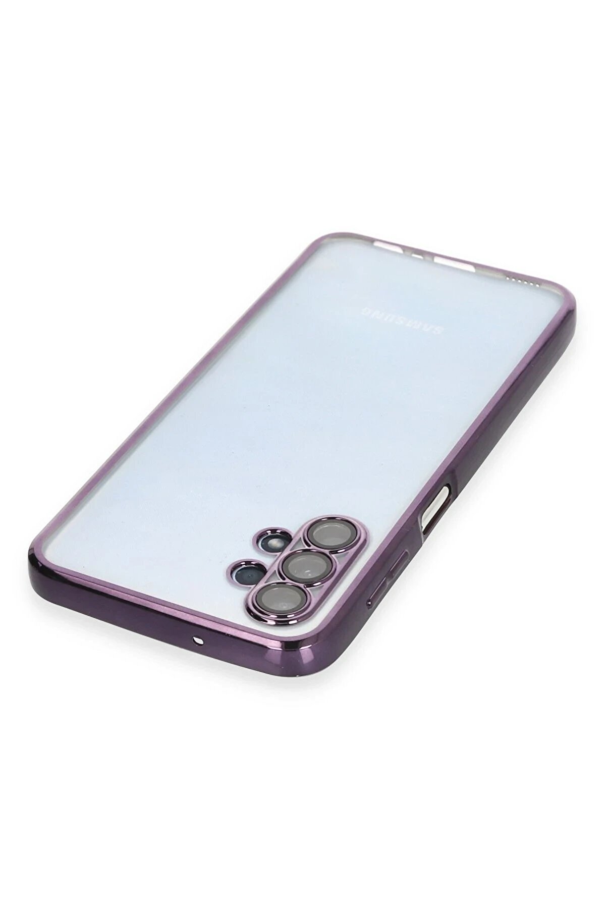 Samsung Galaxy A13 4G Kılıf Lensli̇ Si̇li̇kon - Mor - Dropx8237-2405