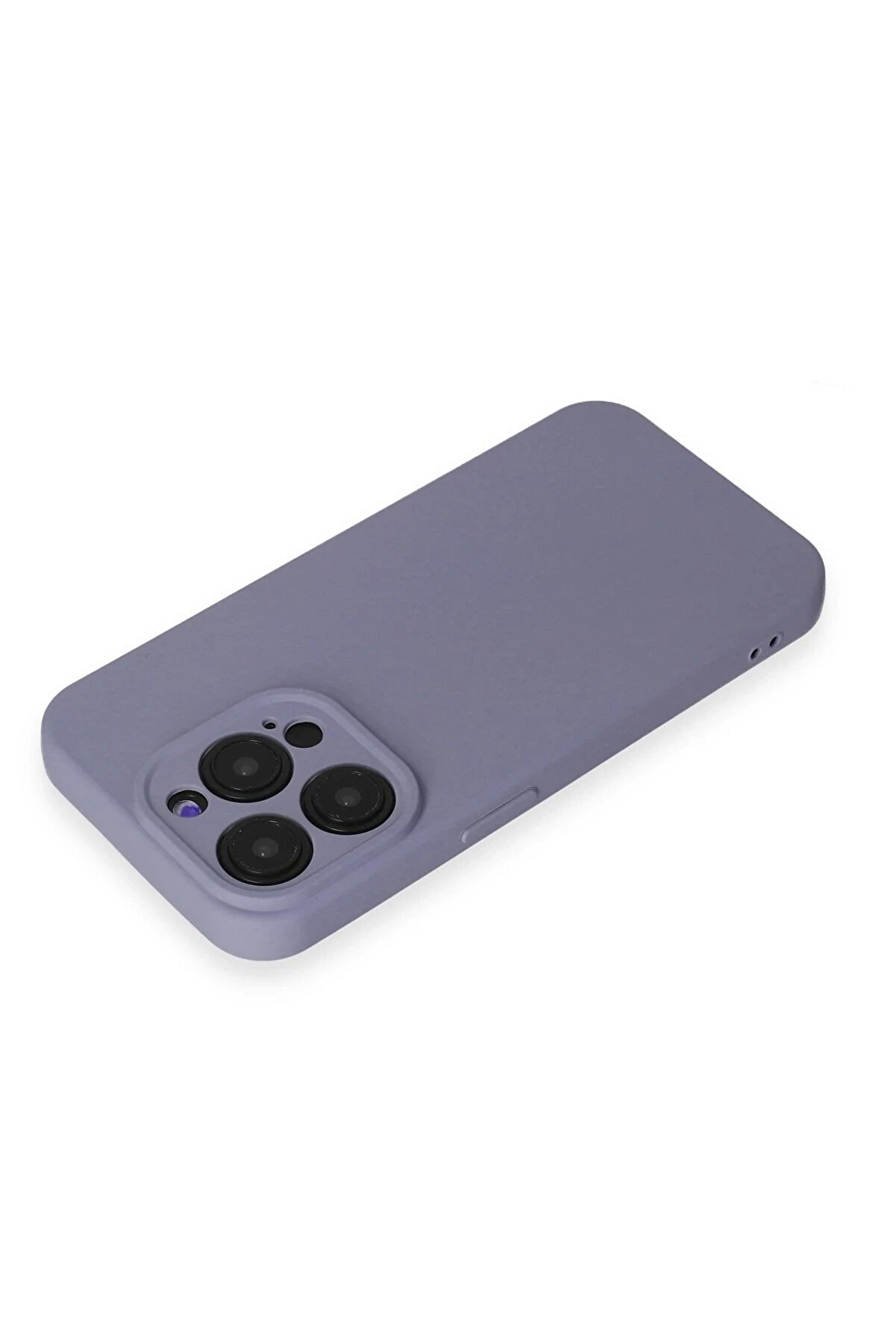 İphone 15 Pro Max Kılıf Nano İçi̇ Kadi̇fe Si̇li̇kon - Li̇la Uyumlu